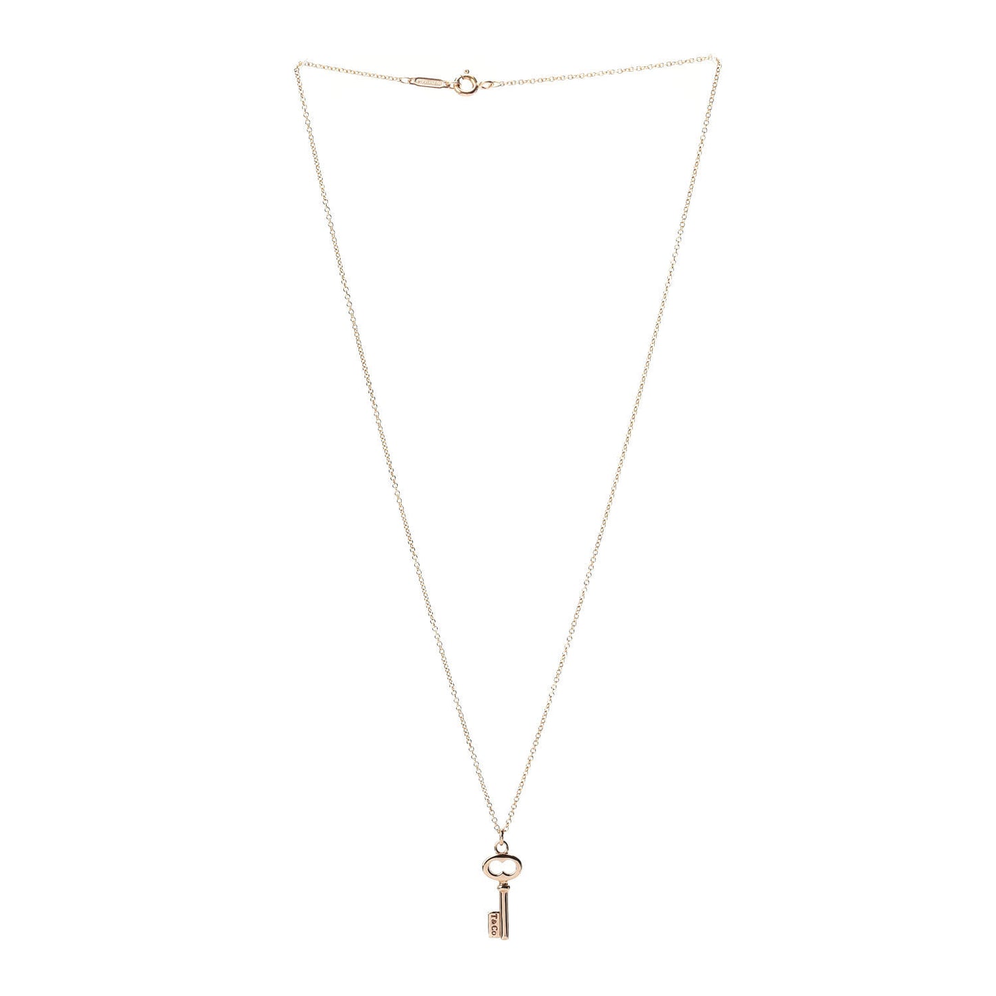 18K Rose Gold Mini Key Pendant Necklace