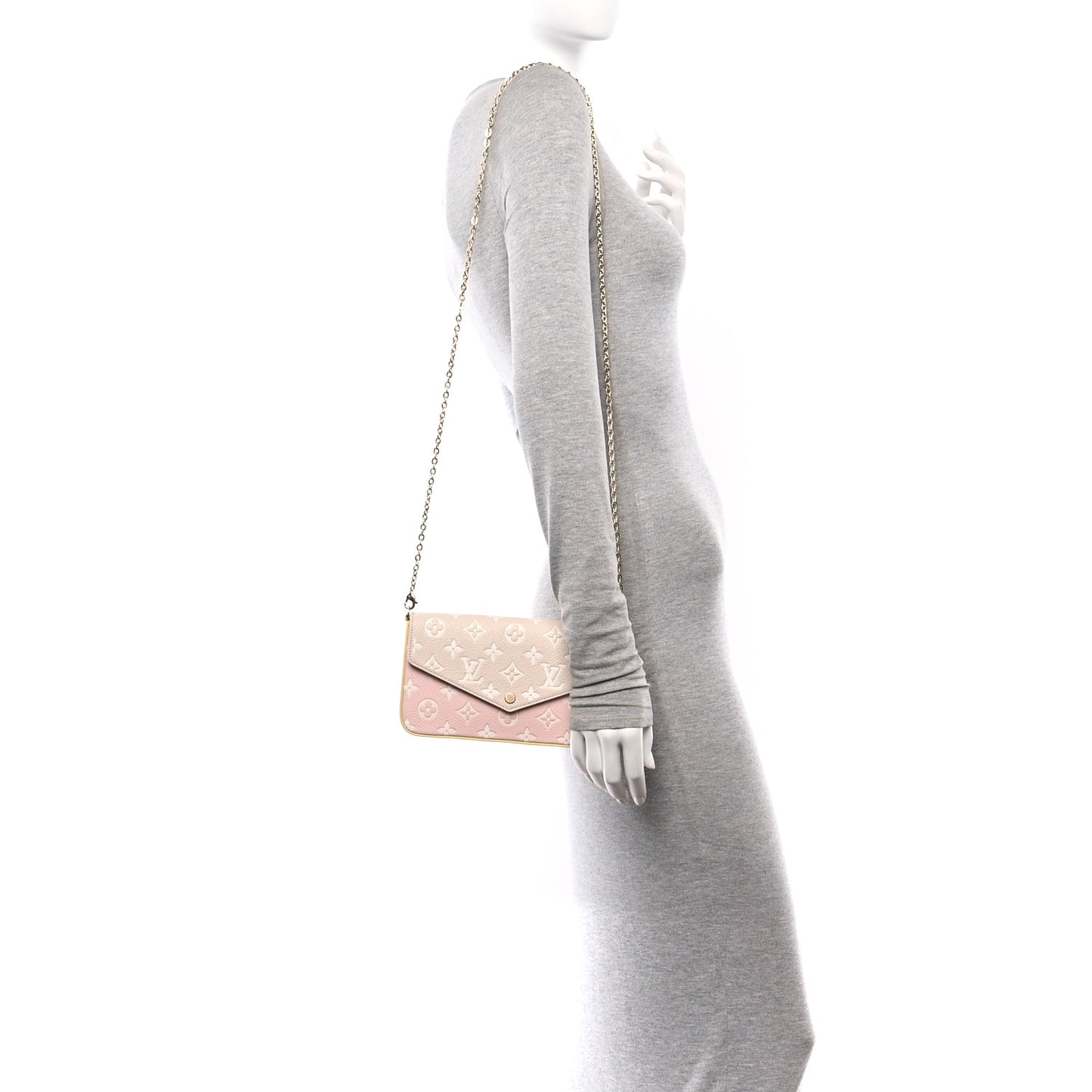 Empreinte Spring in the City Felicie Pochette Chain Wallet Pink Beige Yellow