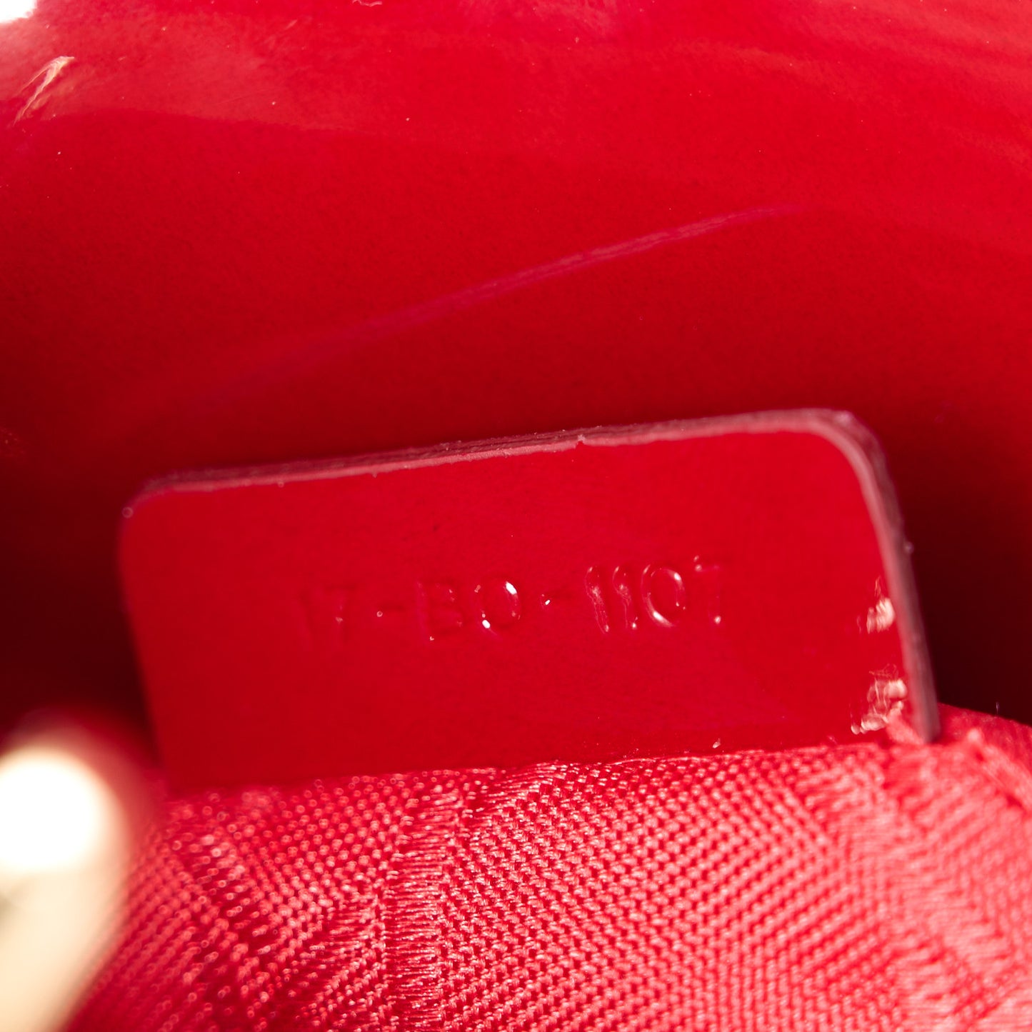 Patent Cannage Mini Lady Dior Red