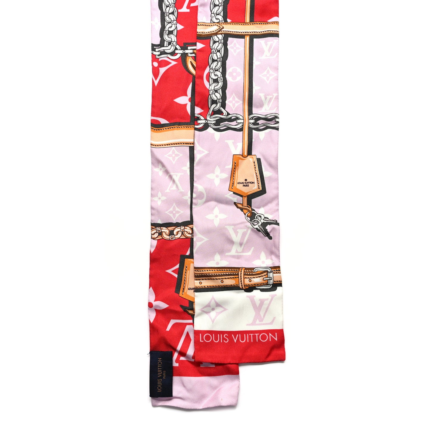 Silk Monogram Giant Confidential Bandeau Rouge