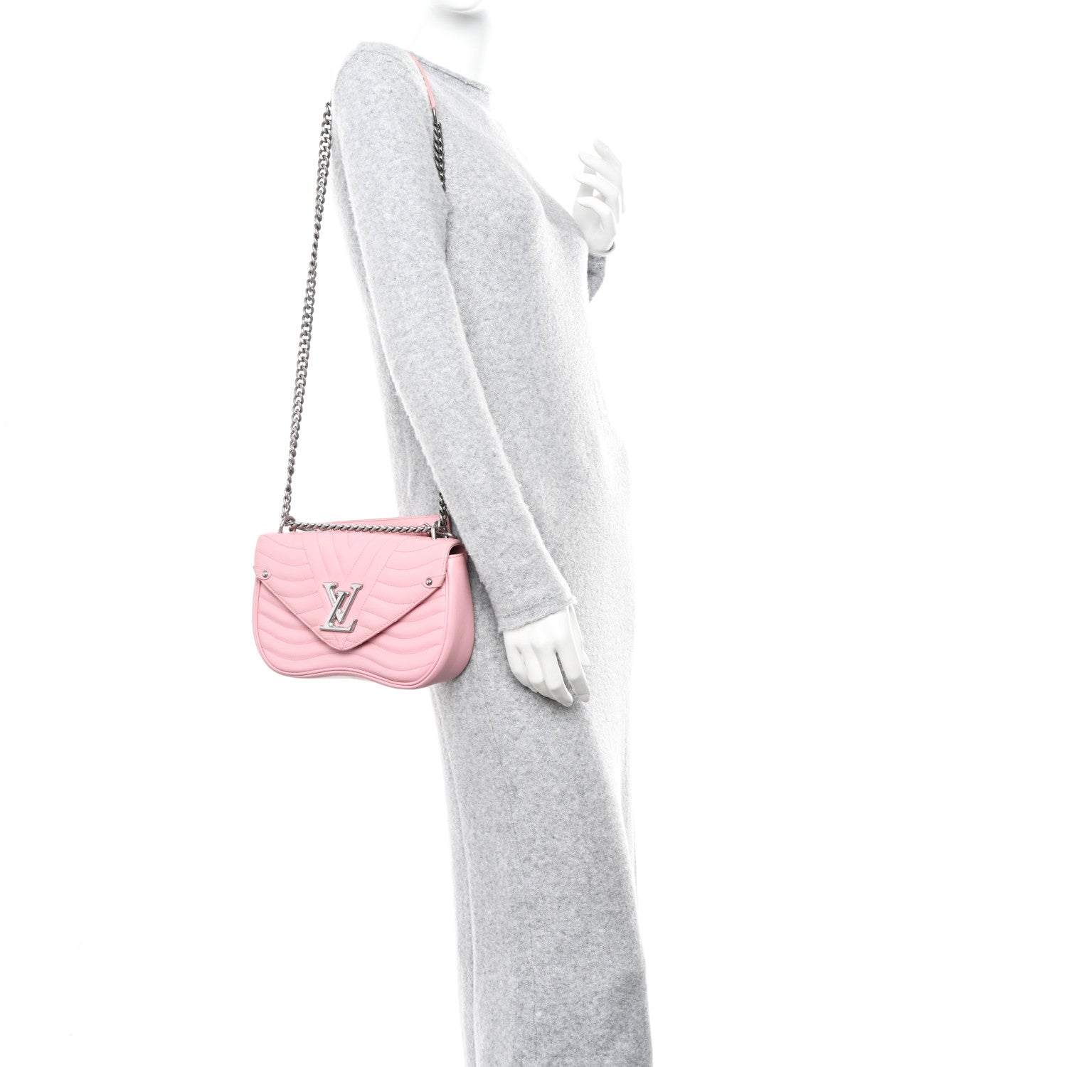 Louis Vuitton Calfskin New Wave Chain MM Smoothie Pink 2 of 12