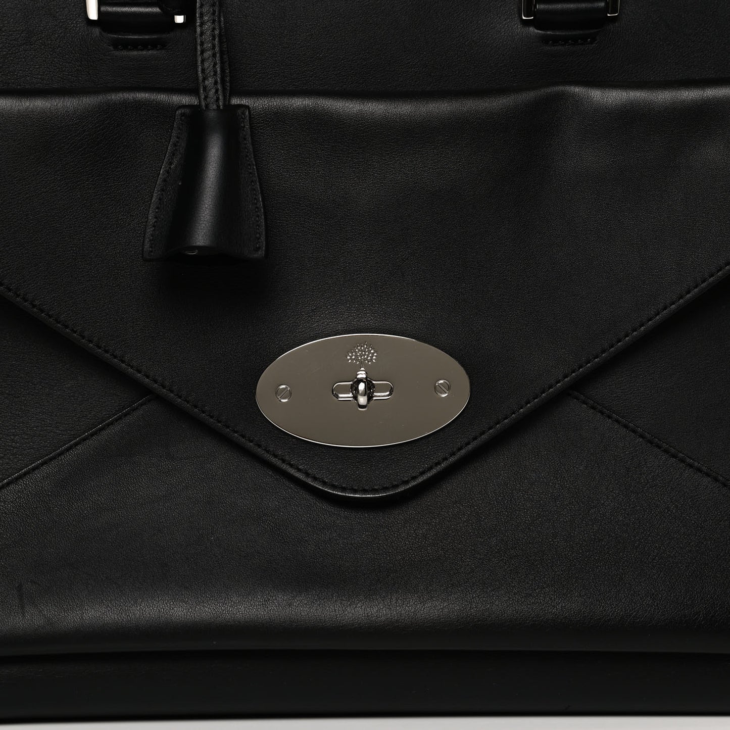 Silky Calf Medium Willow Tote Black