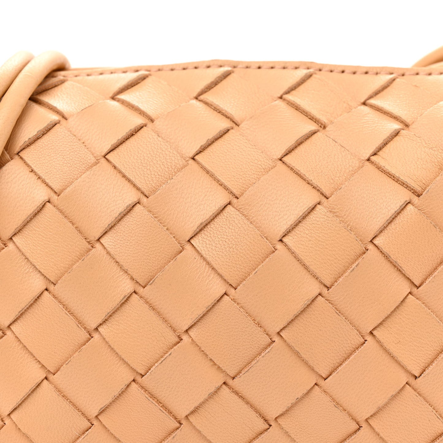 Nappa Intrecciato Mini Loop Camera Bag Almond