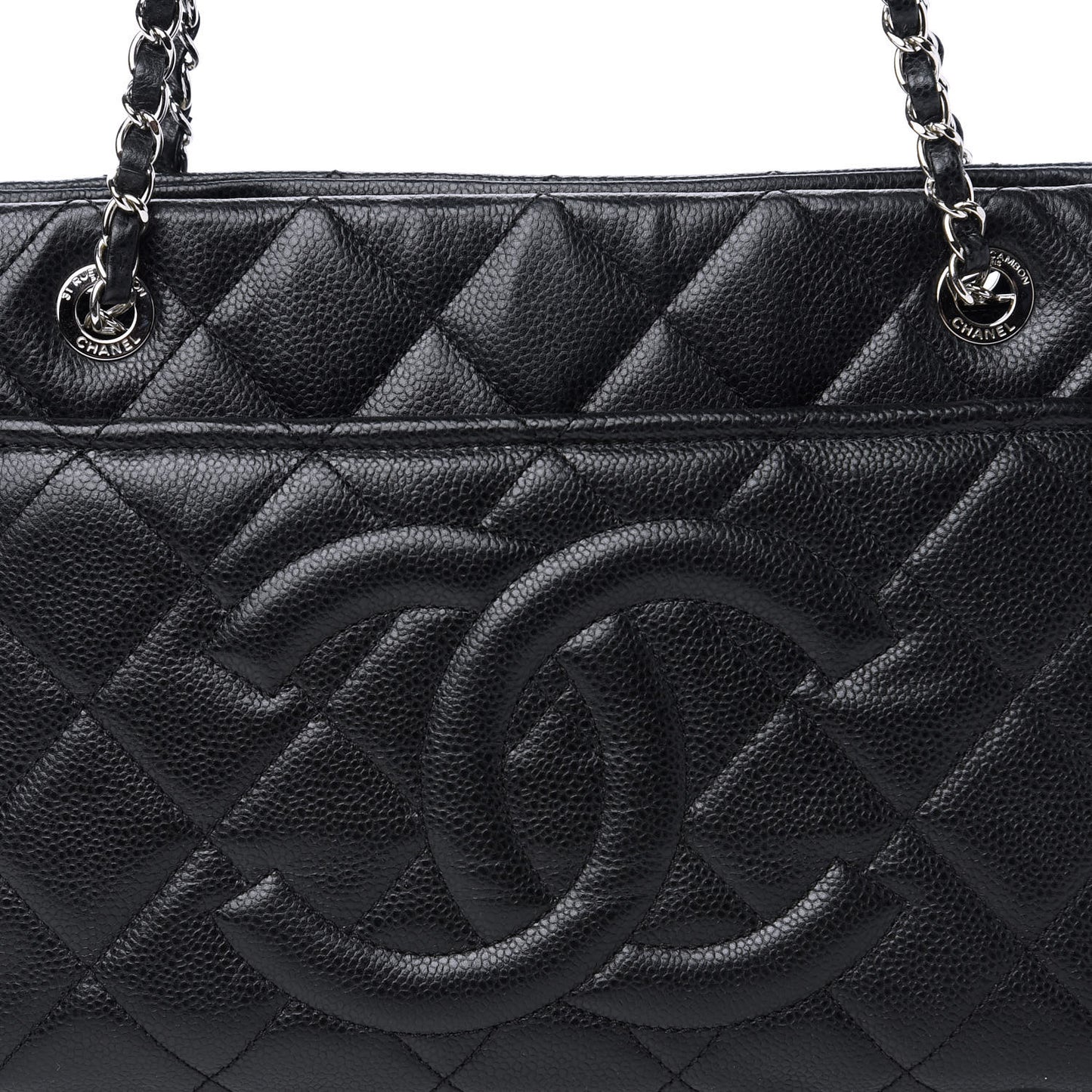 Caviar Quilted Timeless CC Soft Tote Black