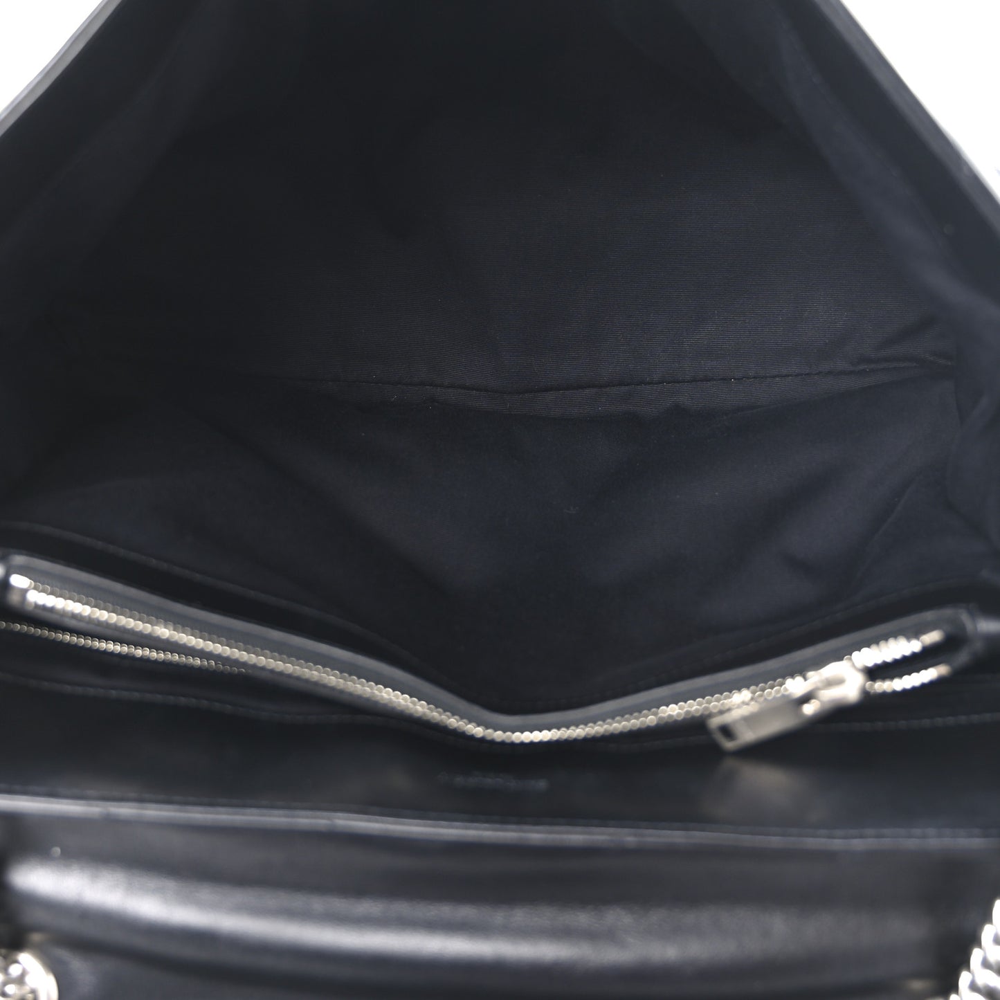 Calfskin Y Quilted Monogram Large Loulou Chain Satchel Black