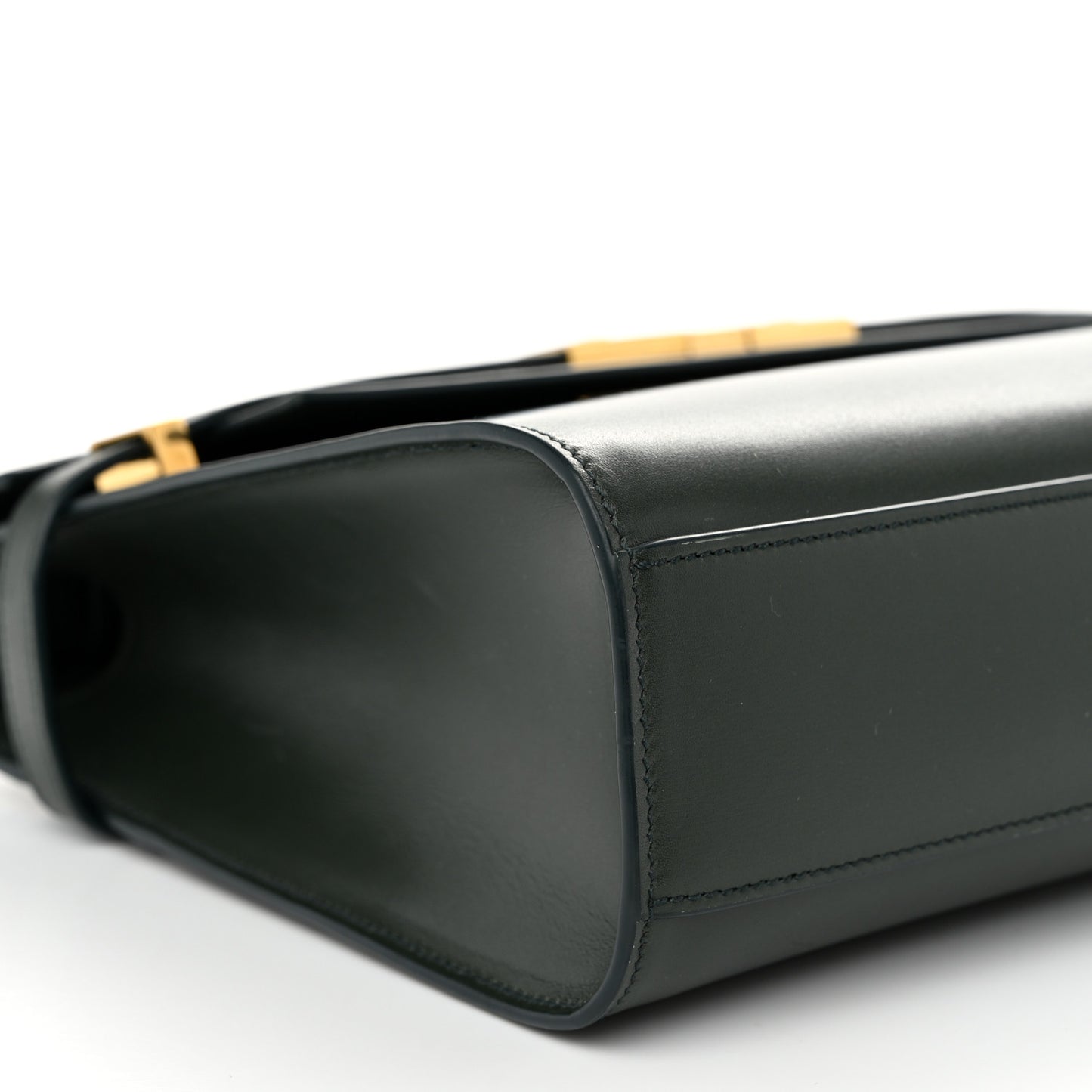 Smooth Calfskin Medium Manhattan Shoulder Bag Dark Green