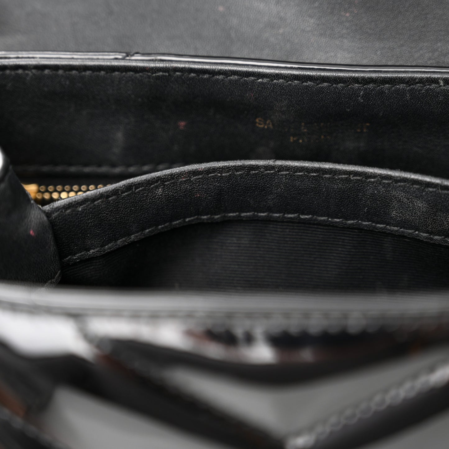 Patent Y Quilted Monogram Toy Loulou Crossbody Bag Black