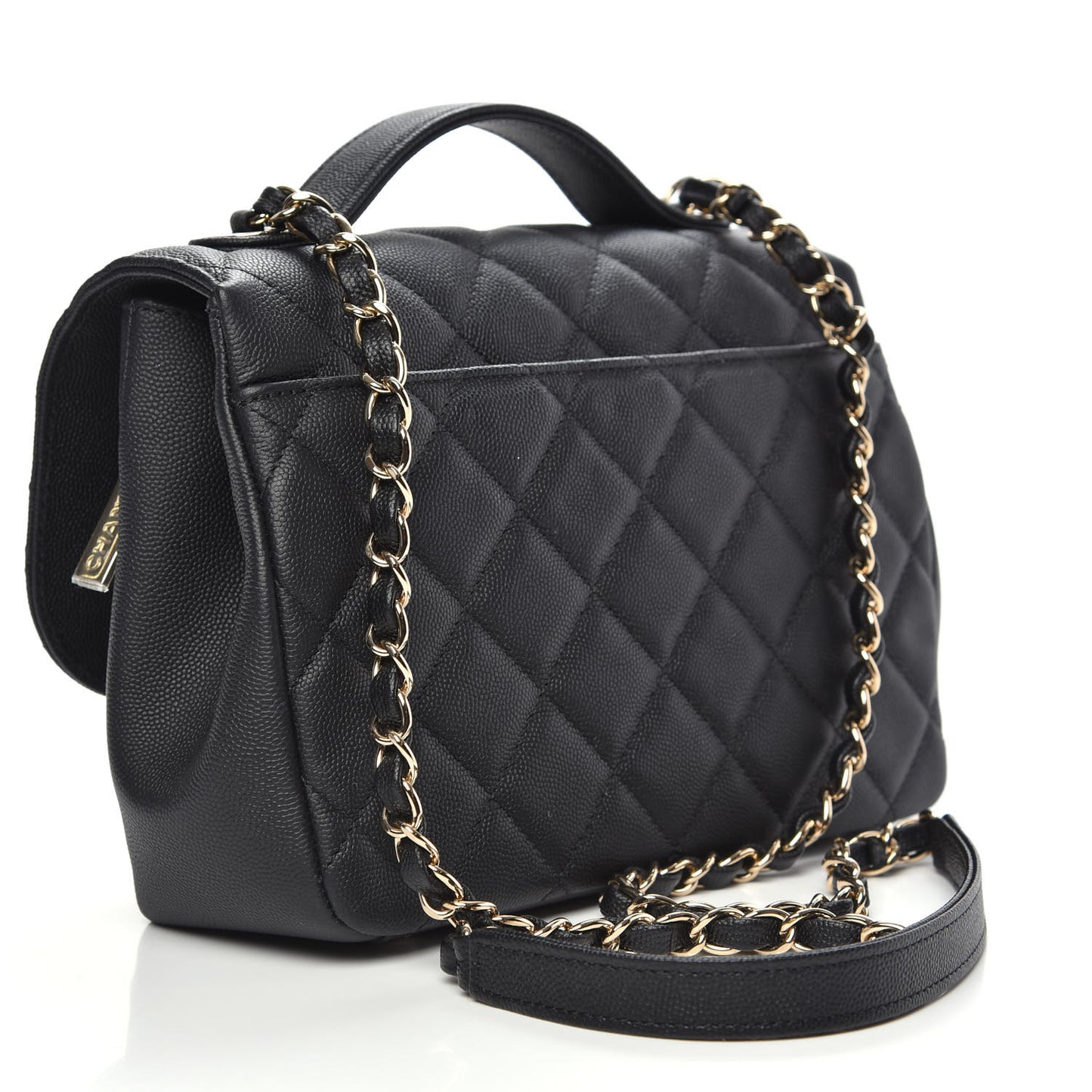 Caviar Quilted Medium Business Affinity Flap Black