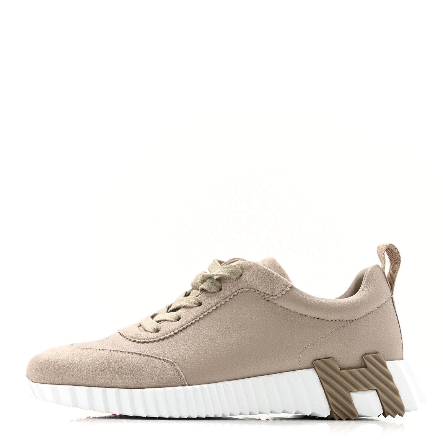 Hermes Sport Goatskin Suede Goatskin Womens Bouncing Sneakers 38.5