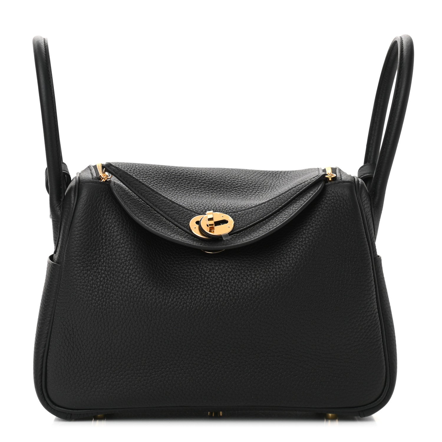 Hermes Taurillon Clemence Lindy 26 Black 1 of 11