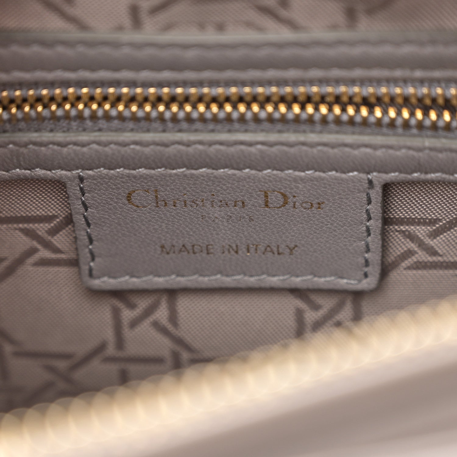 Christian Dior Lambskin Cannage Medium Lady Dior Grey 6 of 12
