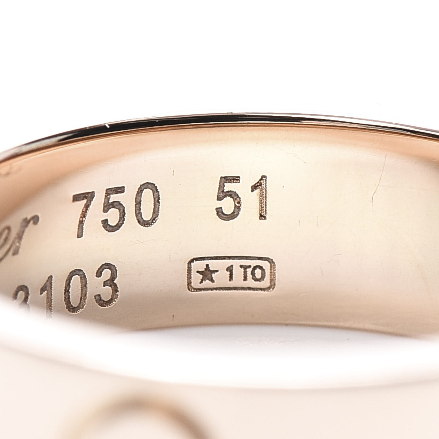 18K Pink Gold 5.5mm LOVE Ring 51 5.75