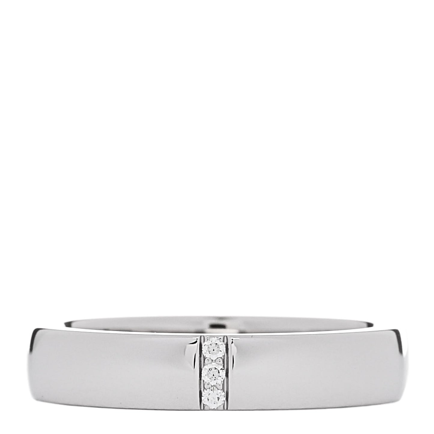 Platinum Diamond Vertical Row Wedding Band Ring 56 7.5