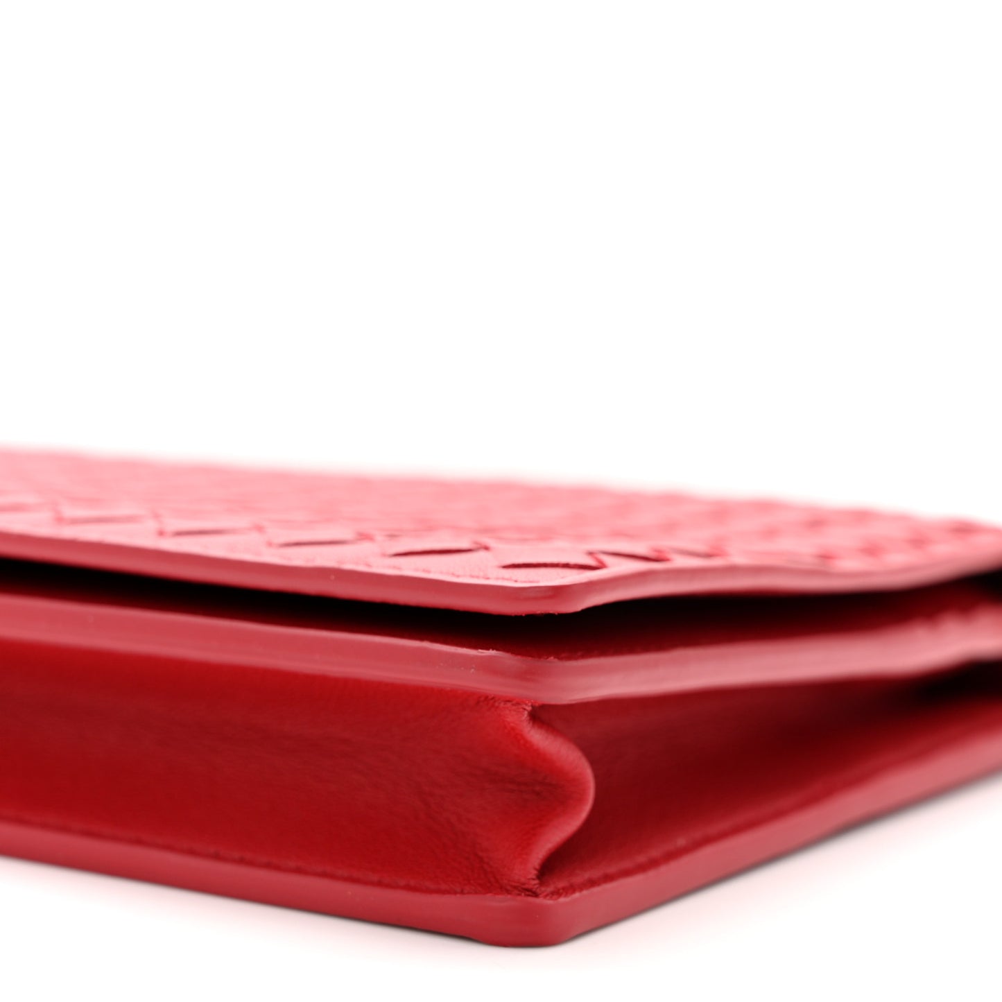 Nappa Intrecciato Chain Wallet China Red