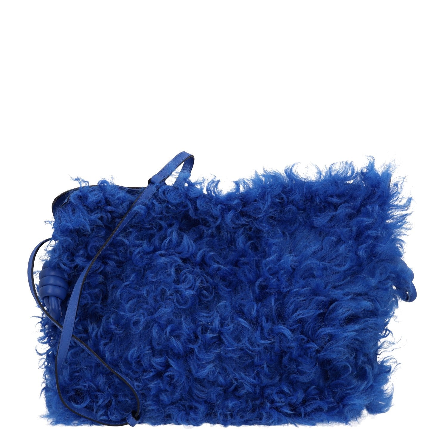 【極美品】Lloyd's Antiques Eve Boucle Blue Loewe Nappa Shearling Flamenco Knot Clutch Blue 1938894 – FASHIONPHILE