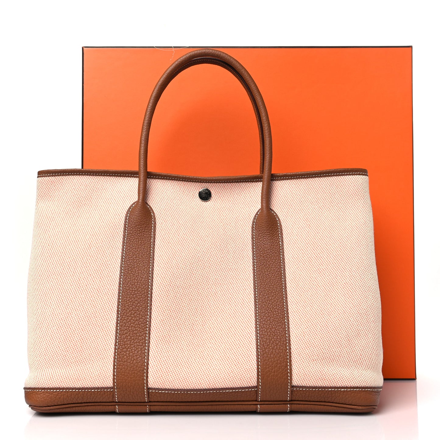 Twill H Negonda Garden Party 36 MM Tote Ecru Desert Gold