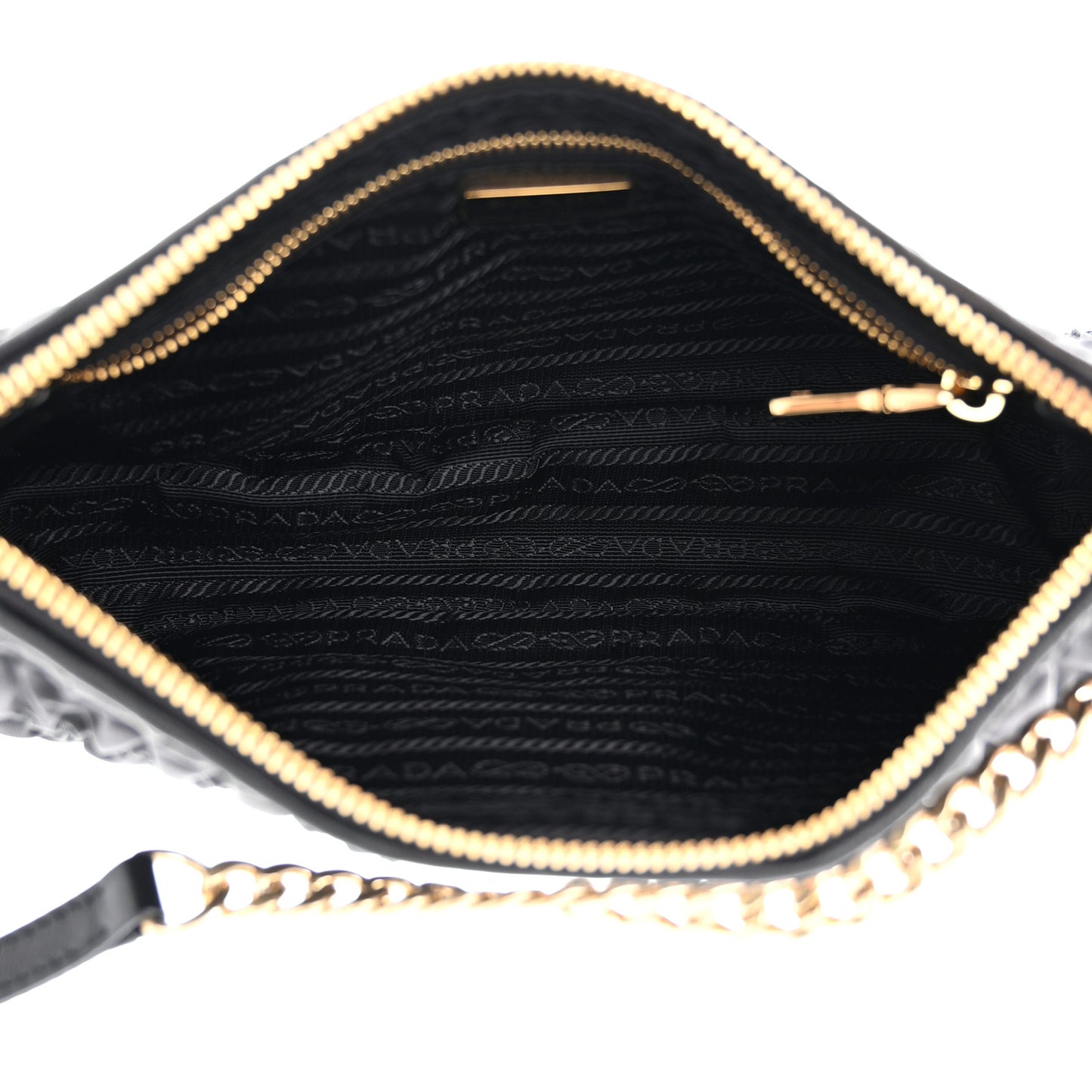 Tessuto Nylon Gaufre Shoulder Bag Black