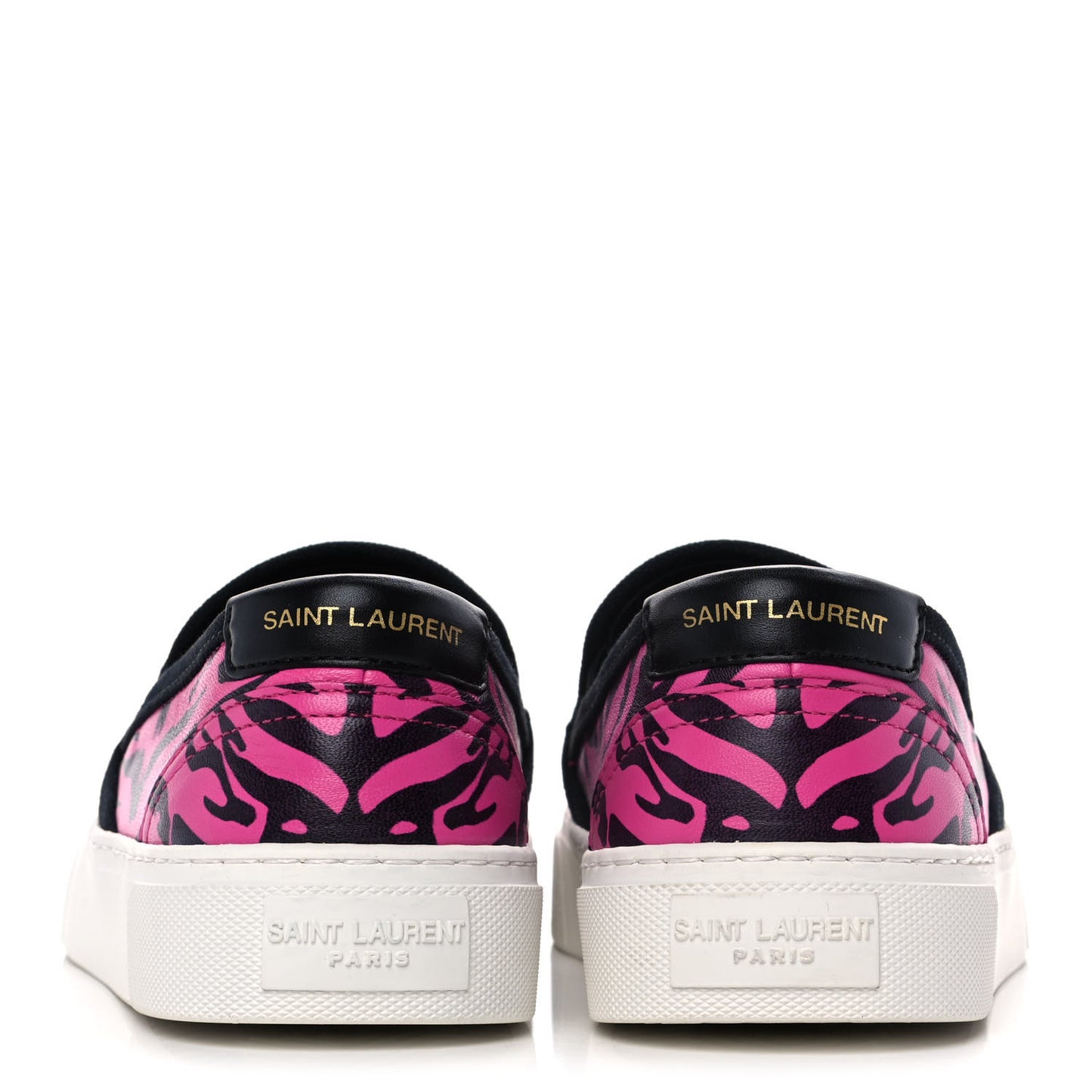 Nappa Zebra Womens Venice Slip On Sneakers 36 Fuchsia Black