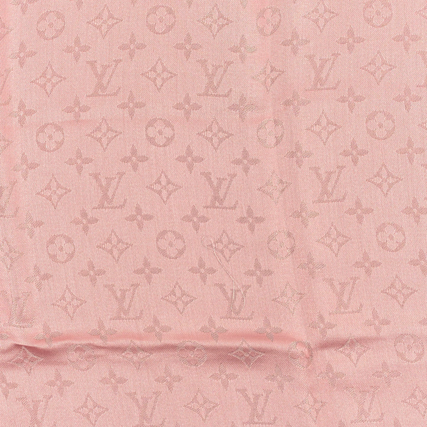 Silk Lurex Wool Monogram Shine Shawl Rose Velours