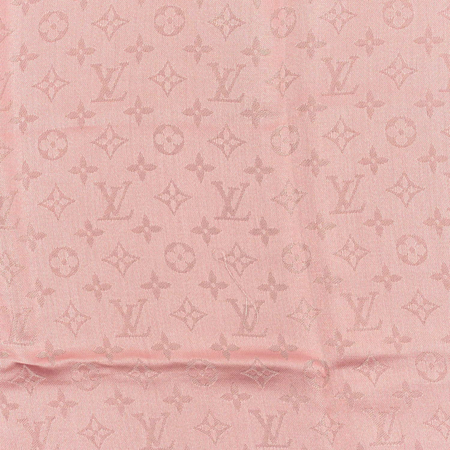 Louis Vuitton Silk Lurex Wool Monogram Shine Shawl Rose Velours 4 of 4