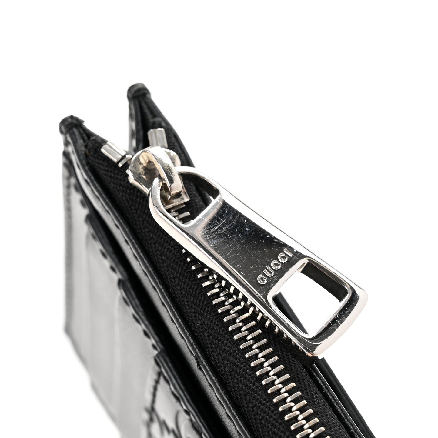 Guccissima Signature Coin Case Card Holder Black
