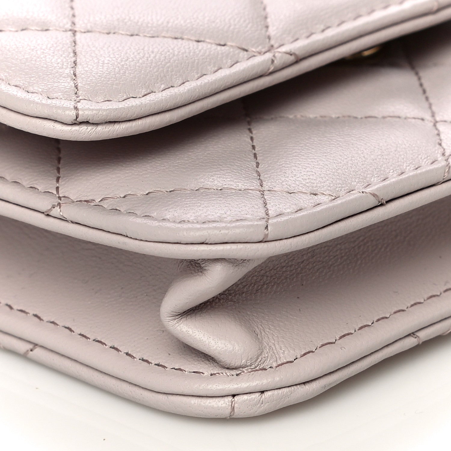 Chanel Lambskin Quilted Trendy CC Card Holder On Chain Light Pink 10 of 12
