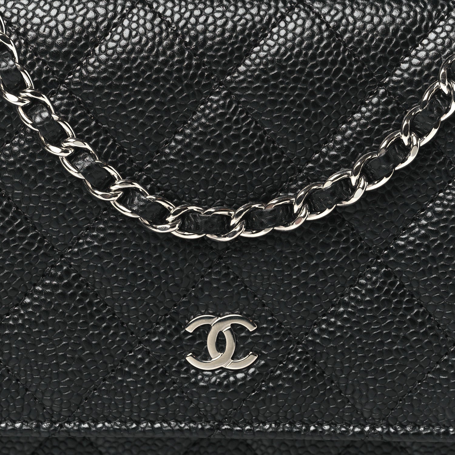 Chanel Caviar Quilted Wallet on Chain WOC Black 9 of 12