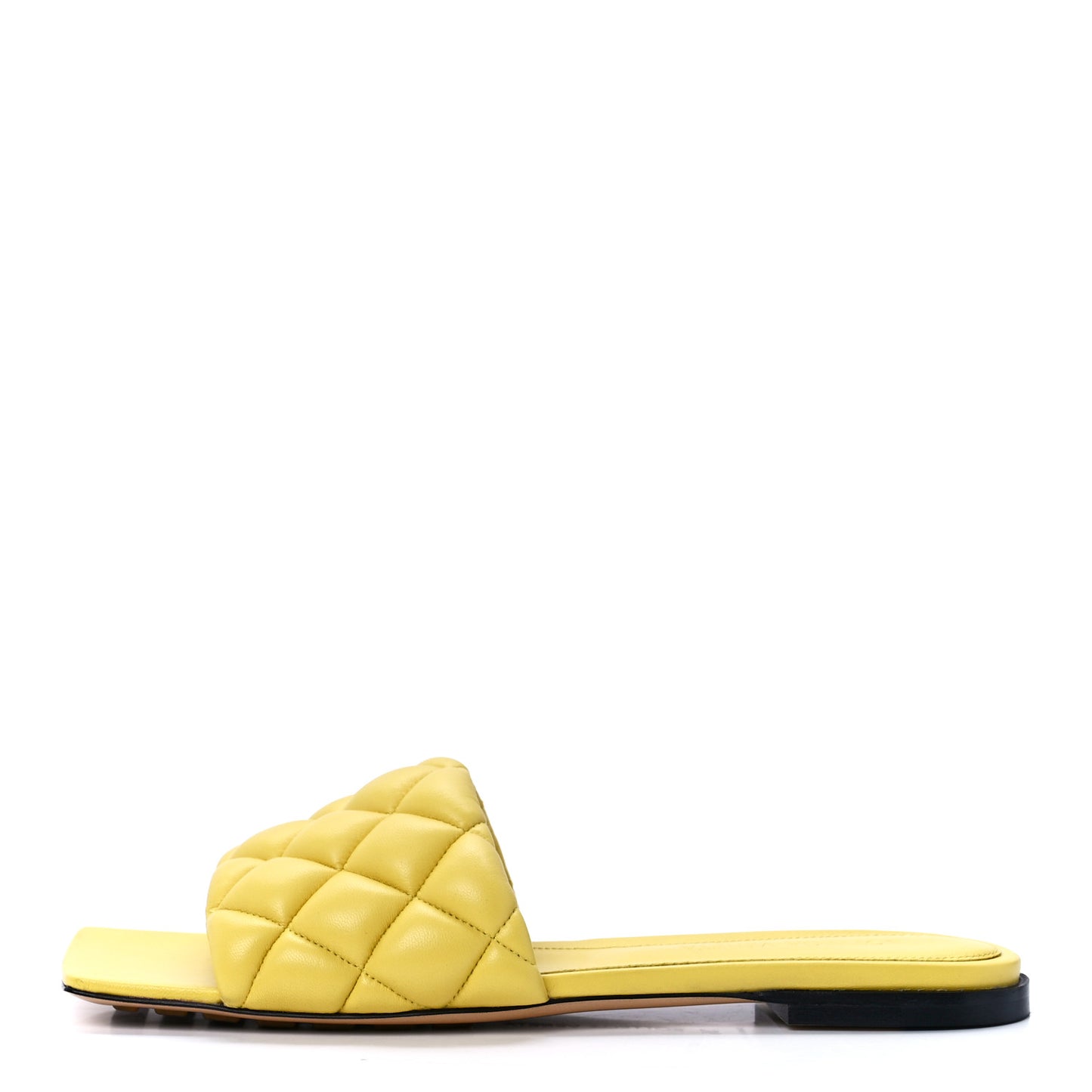 Nappa Matelasse Padded Flat Sandals 36 Pear
