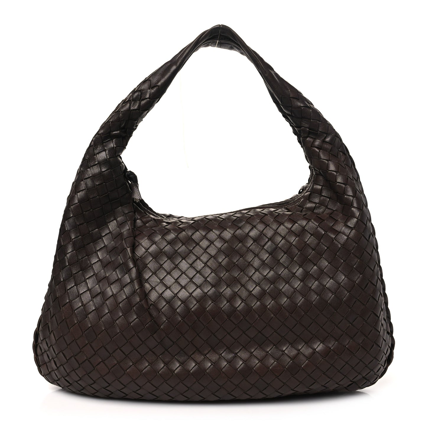 Nappa Intrecciato Medium Veneta Hobo Ebano