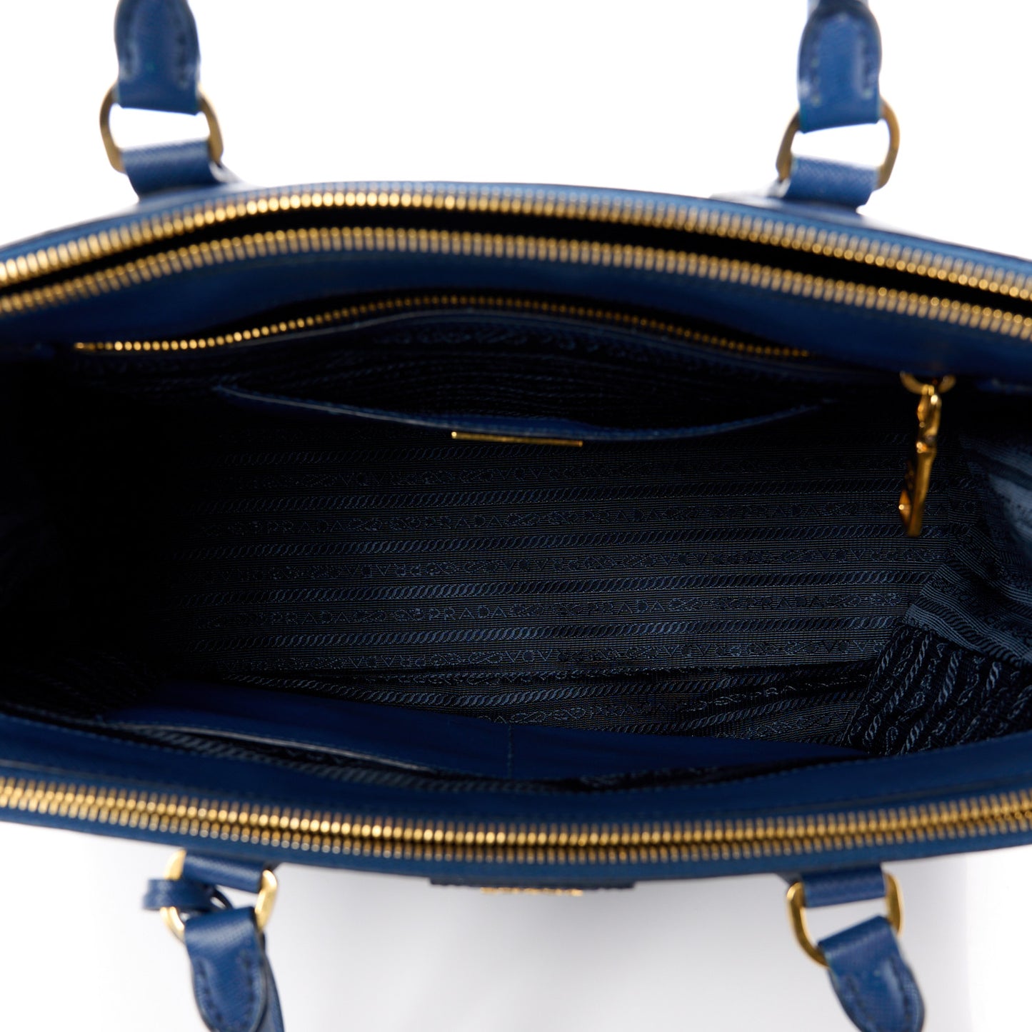 Saffiano Medium Galleria Double Zip Tote Bluette