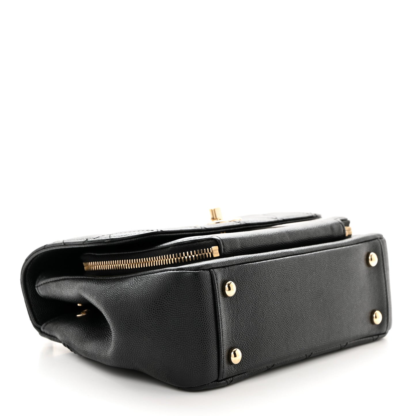 Caviar Quilted Small Business Affinity Flap Black