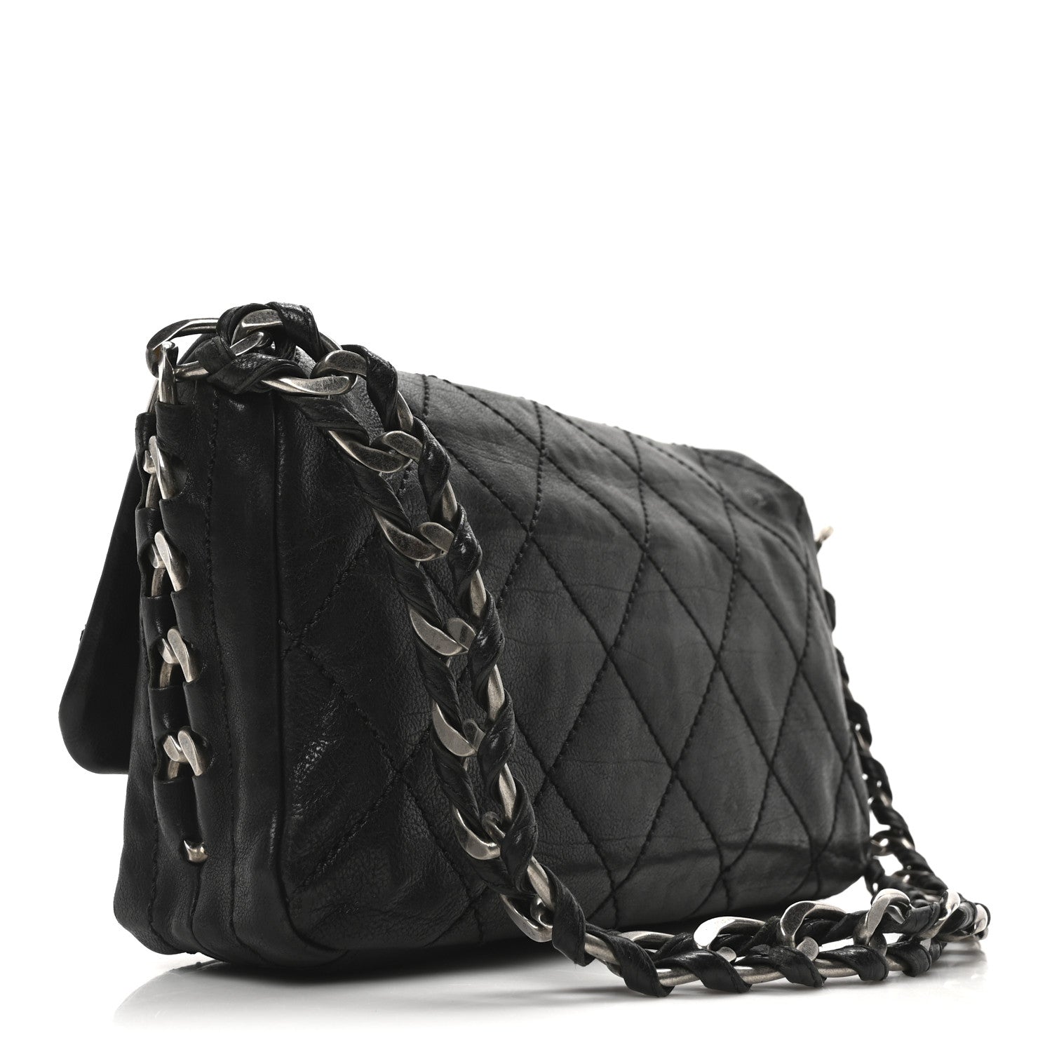 Chanel Calfskin Quilted Medium Modern Chain Flap Black 3 of 11