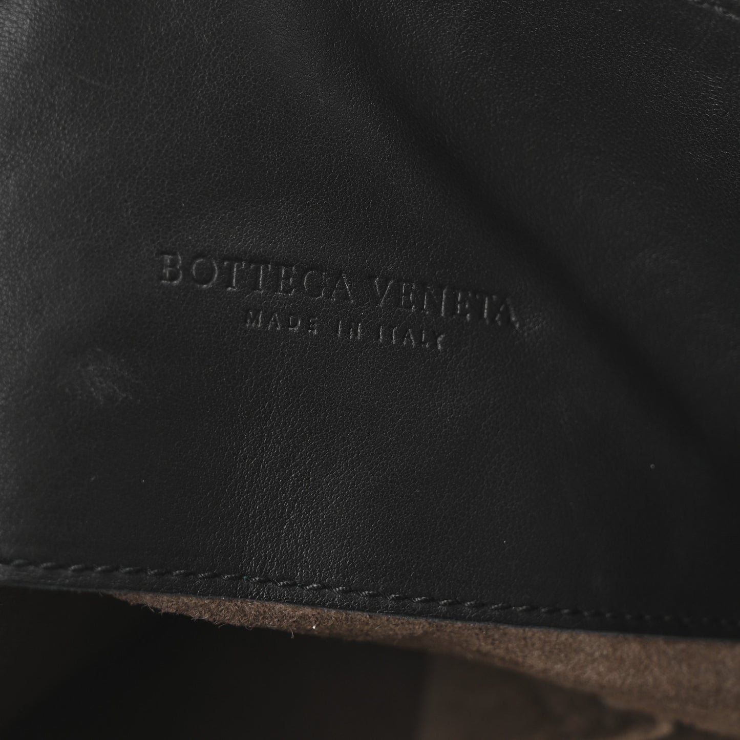 Nappa Intrecciato Flat Shoulder Bag Black