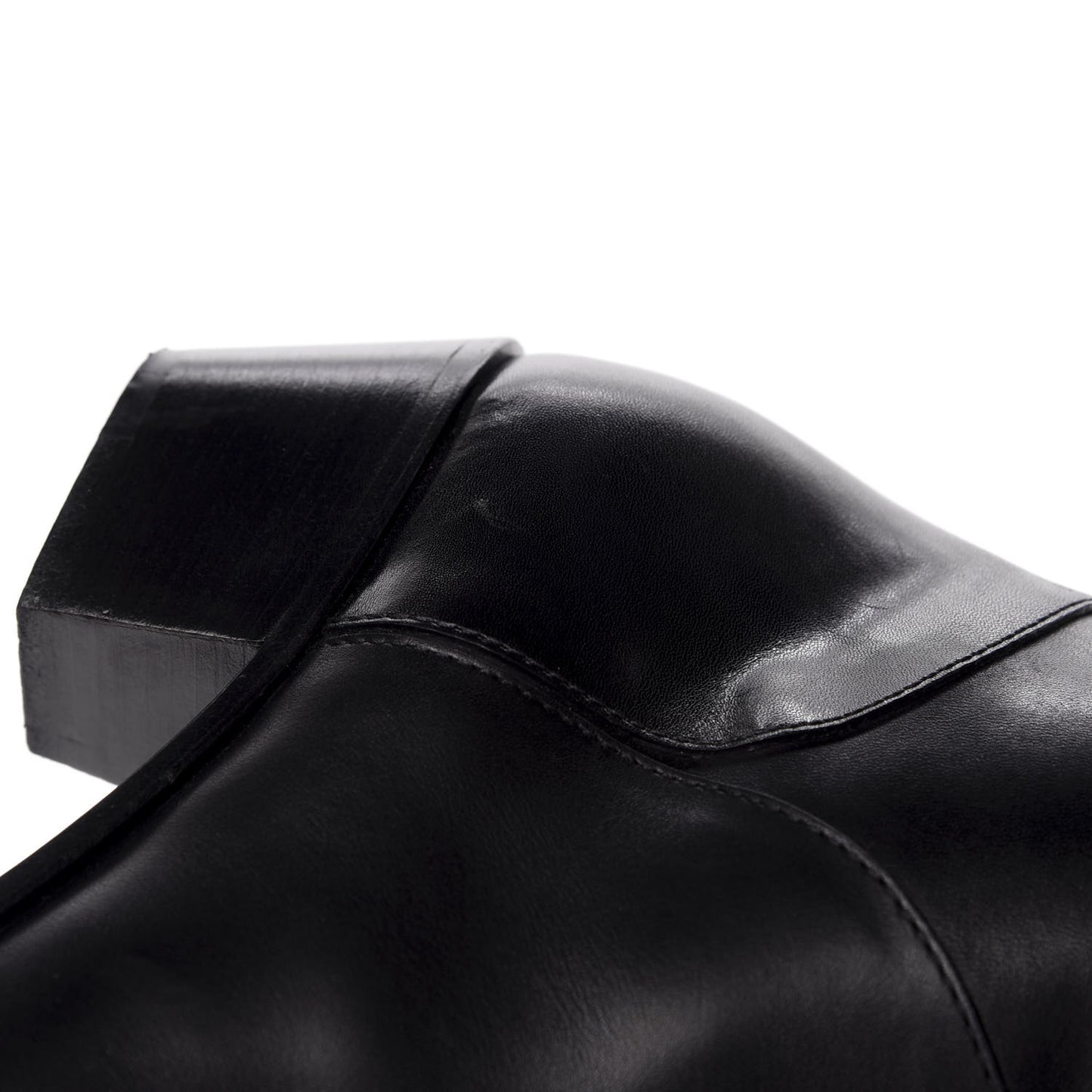 Calfskin Rock Long Boots 35.5 Black