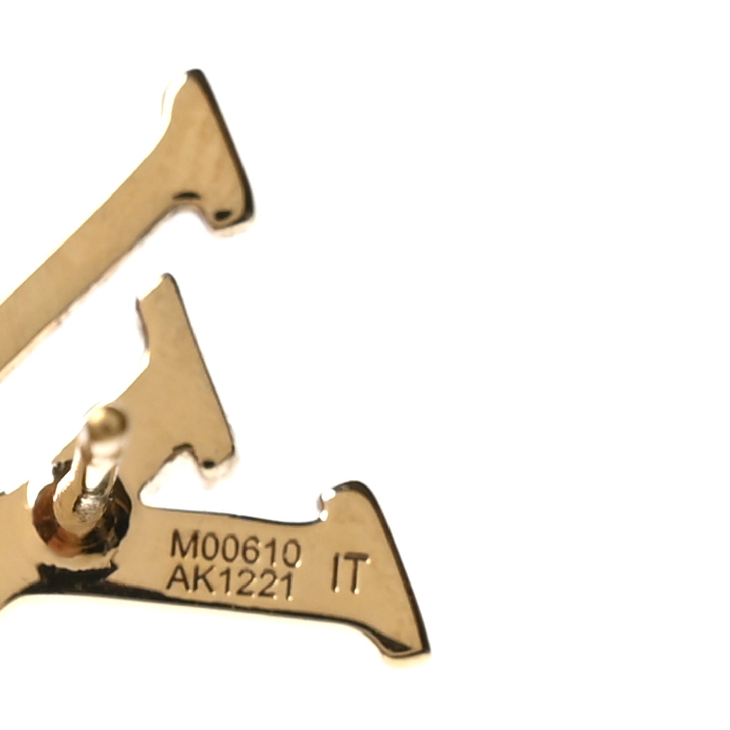 Metal LV Iconic Earrings Gold