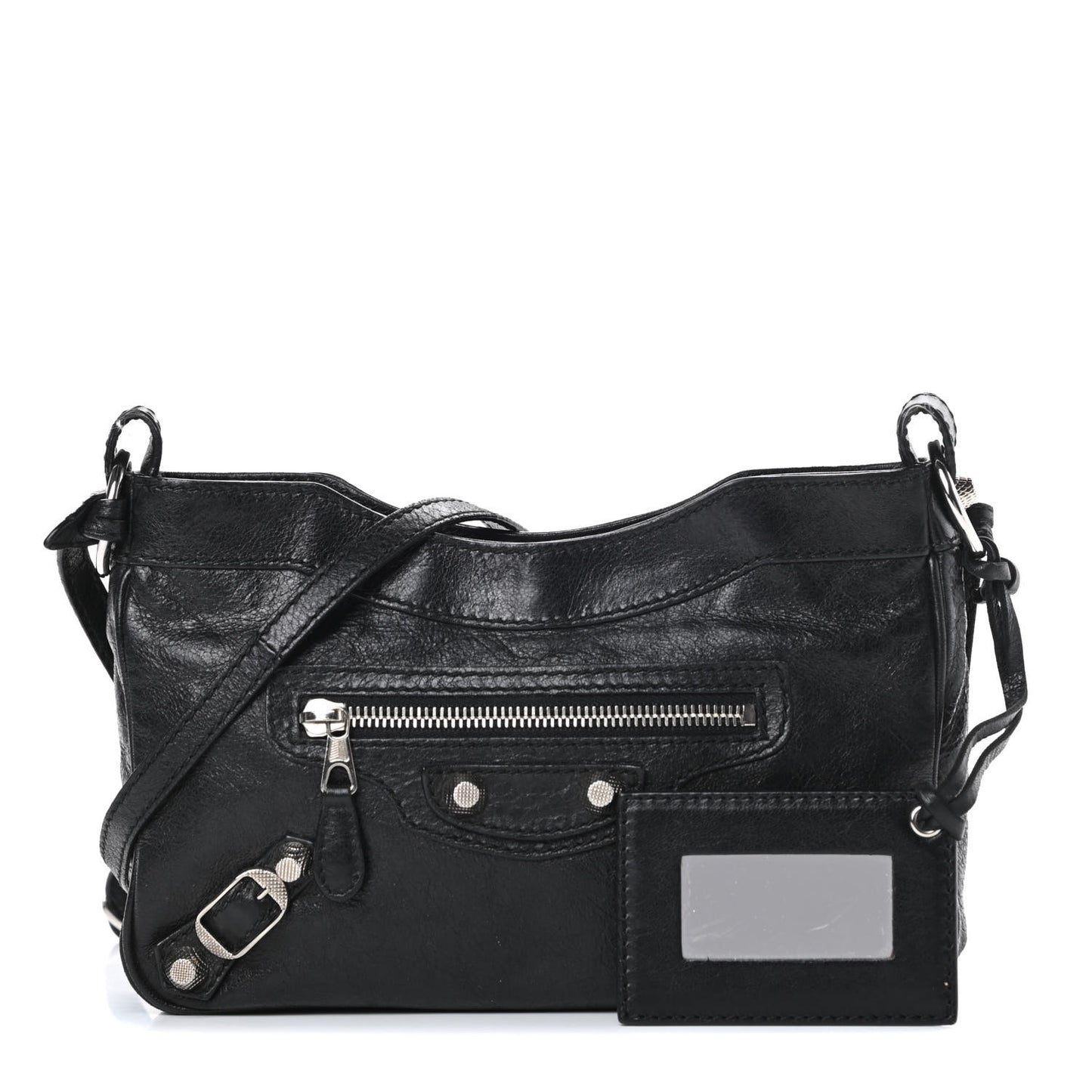 Agneau Giant 12 Silver Hardware Hip Black