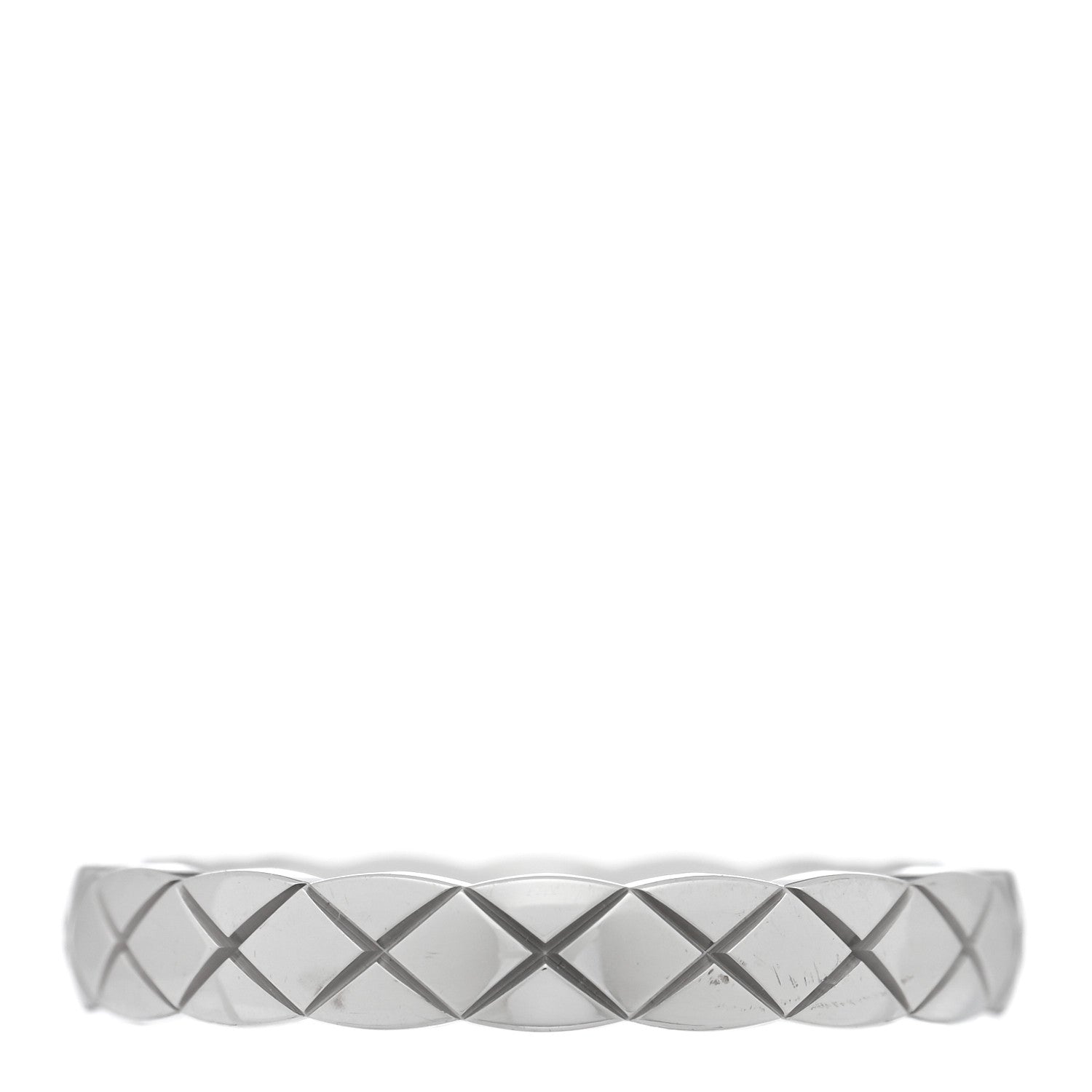 Chanel 18K White Gold Mini Coco Crush Ring 53 6.25 1 of 4