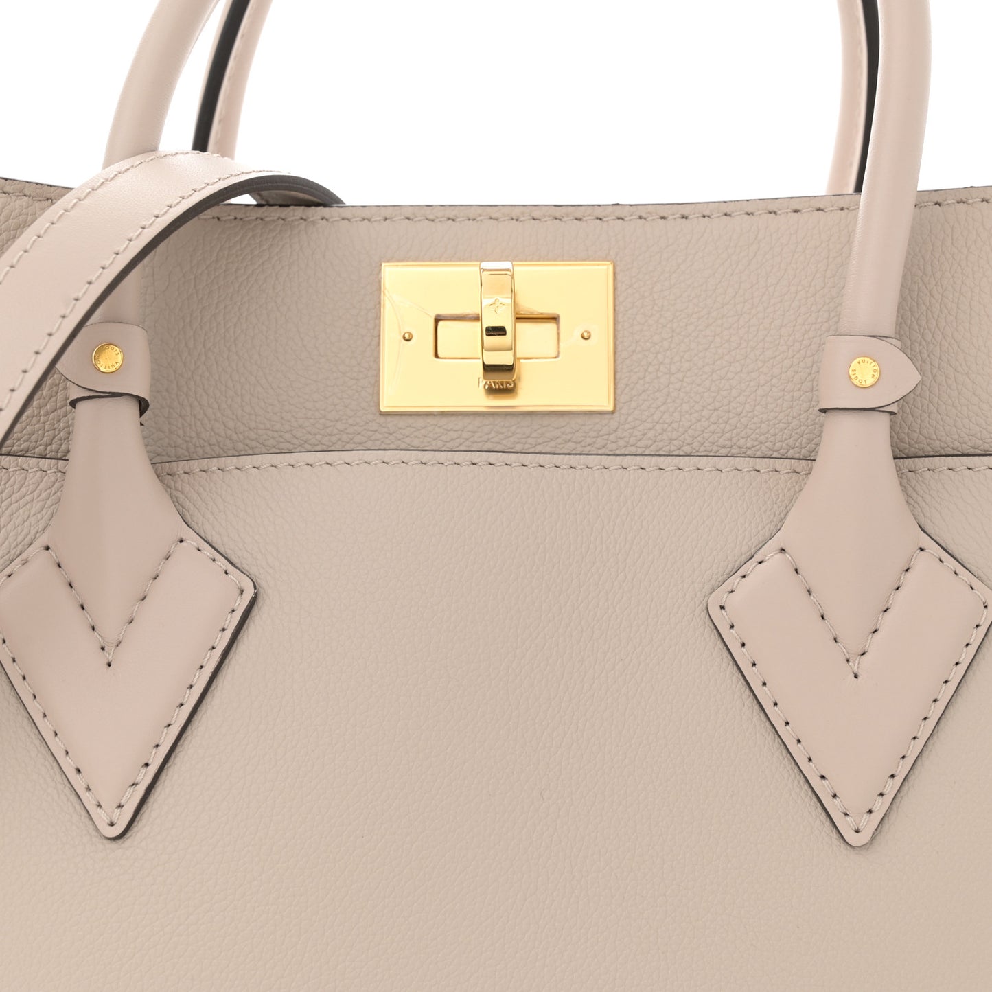 Calfskin Monogram On My Side MM Greige