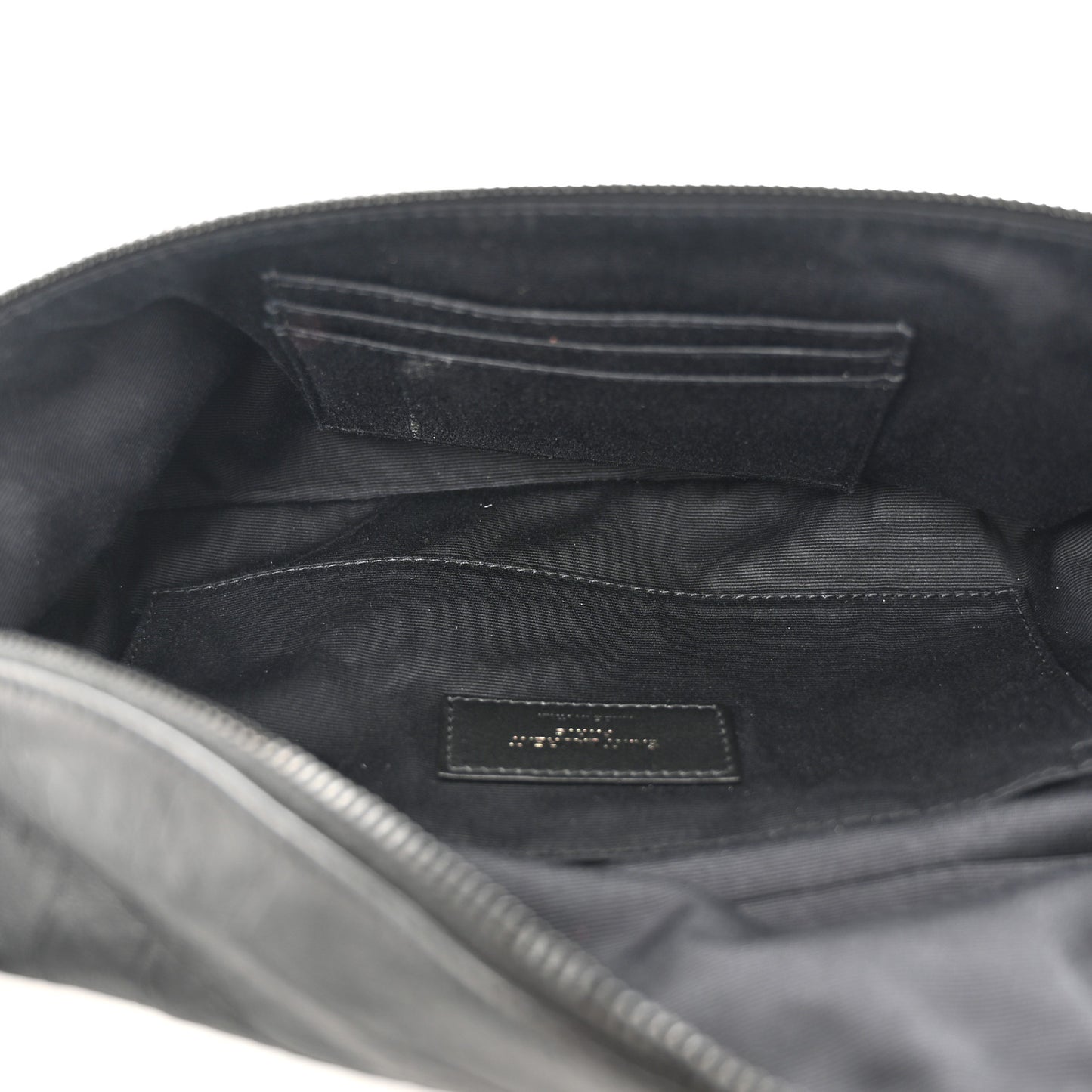 Calfskin Crocodile Embossed Monogram Belt Bag Black