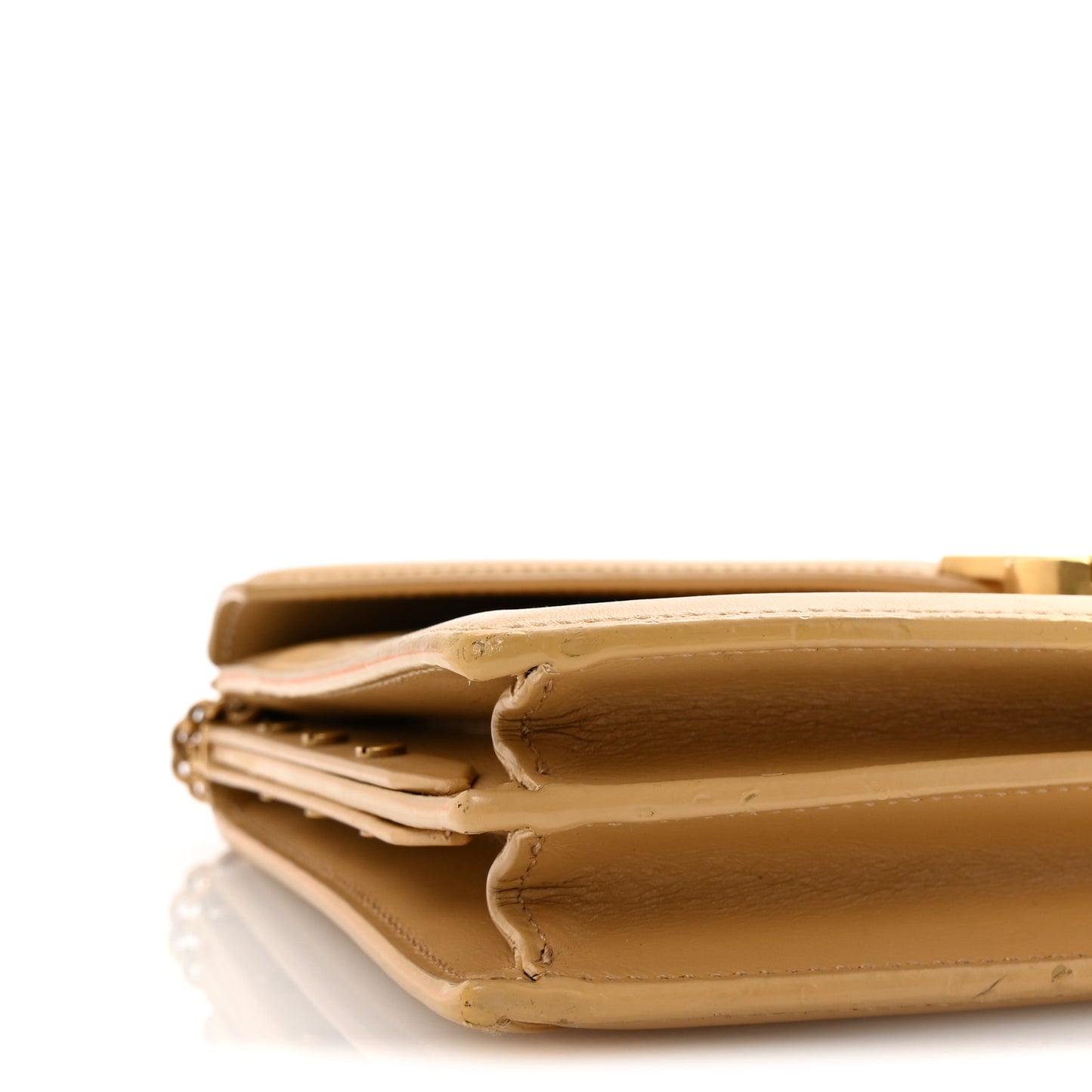 Canvas Calfskin Classic Monogram Cassandra Grege Brown Gold