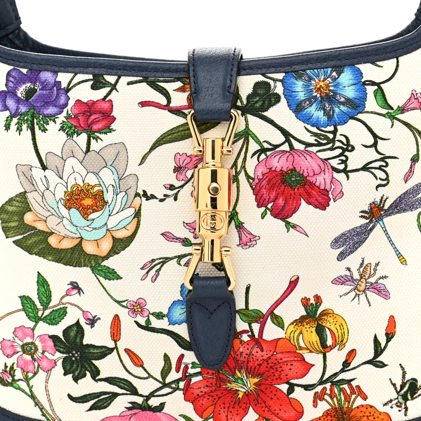 Canvas Flora Medium Jackie Hobo Blue Agata