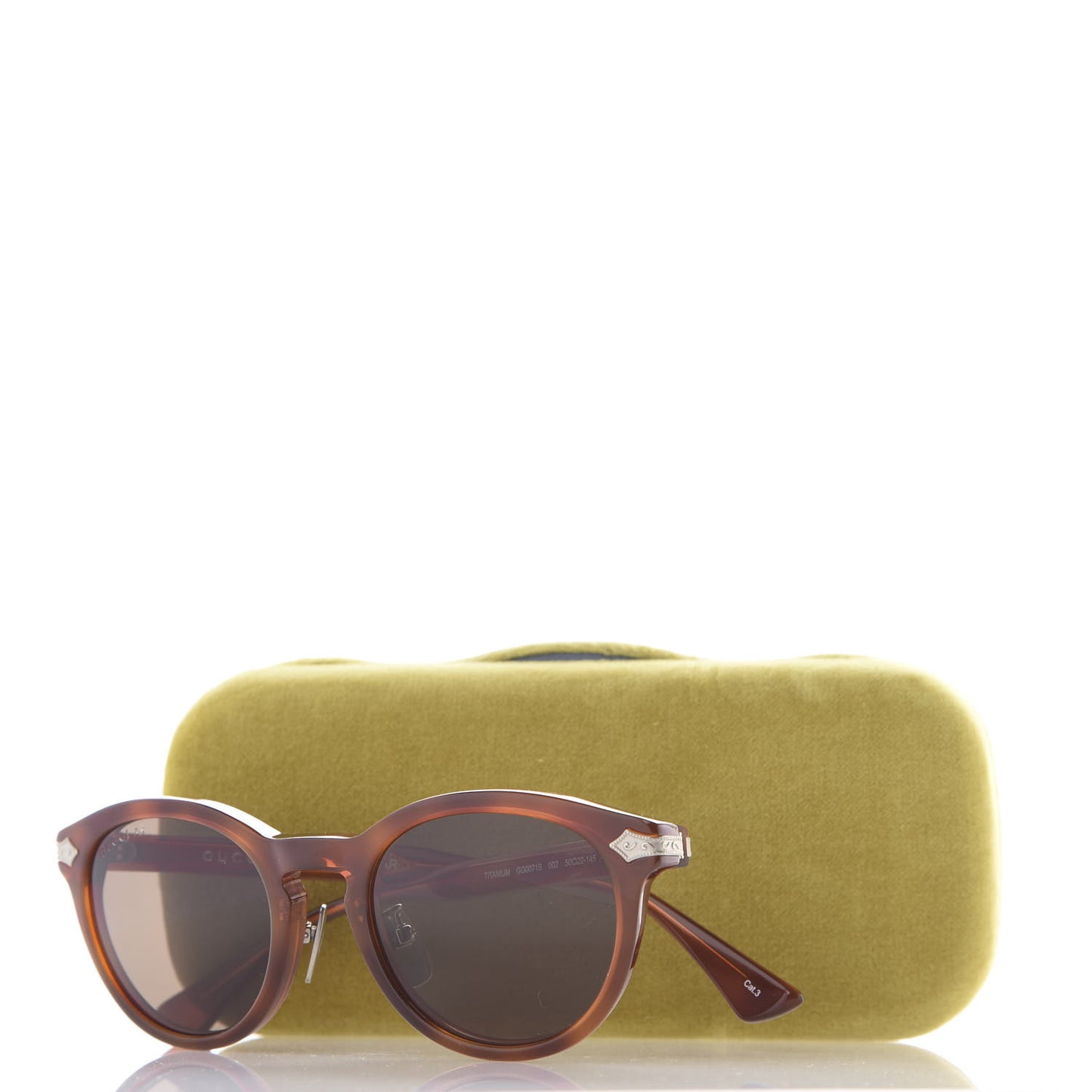 Acetate Round Metal Sunglasses GG0071S Havana