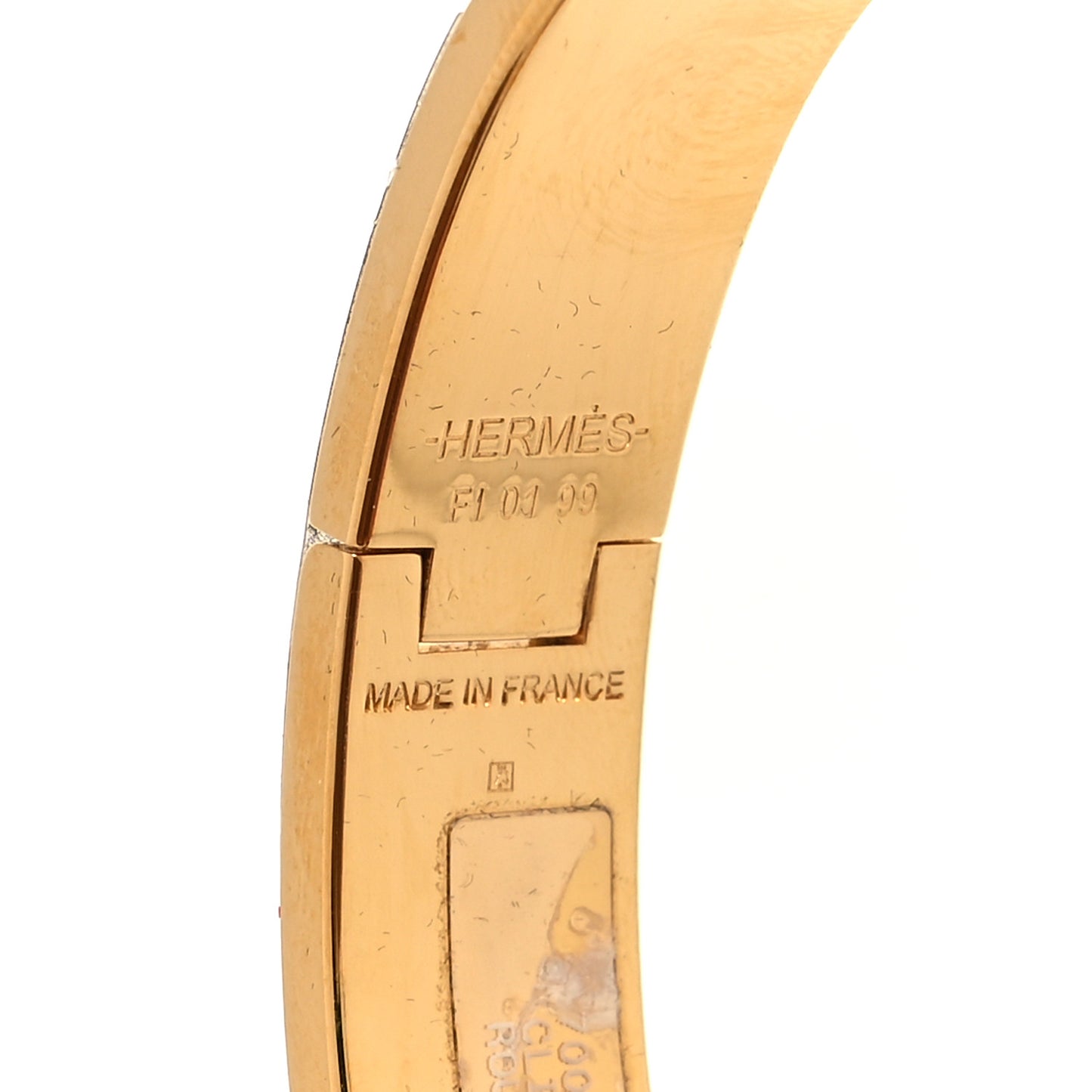 Enamel Narrow Clic Clac H Bracelet PM Rouge Bandana