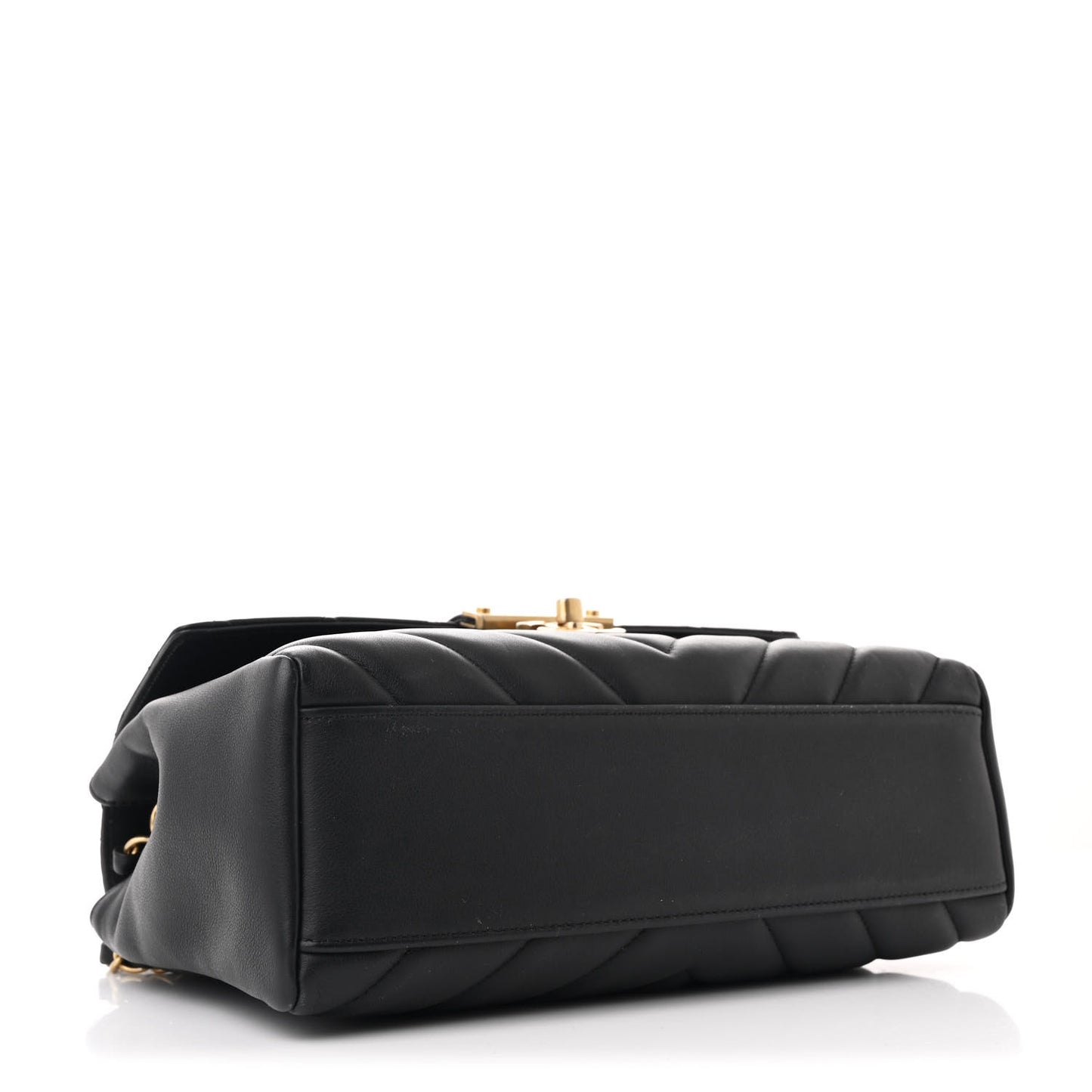 Calfskin Quilted Chevron In The City Bag Black
