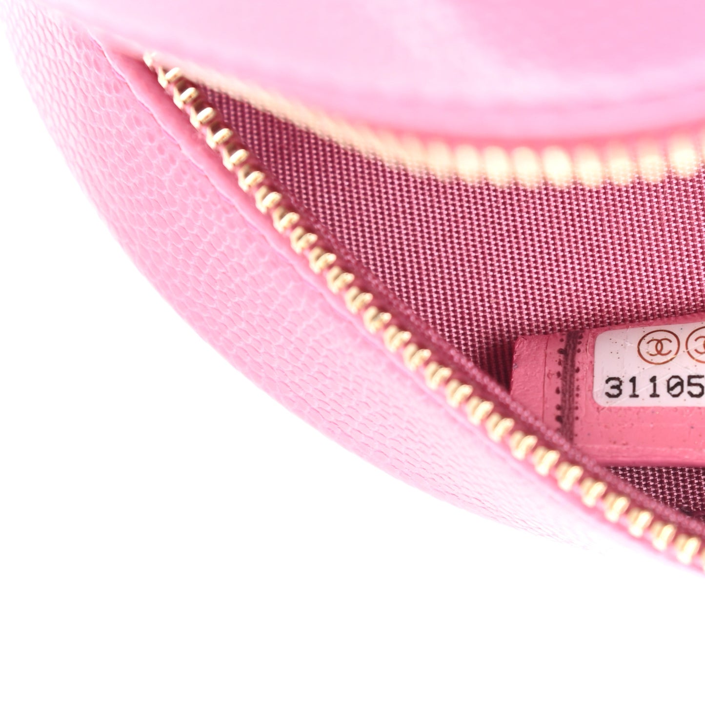 Caviar Quilted Gripoix CC Round Clutch With Chain Pink