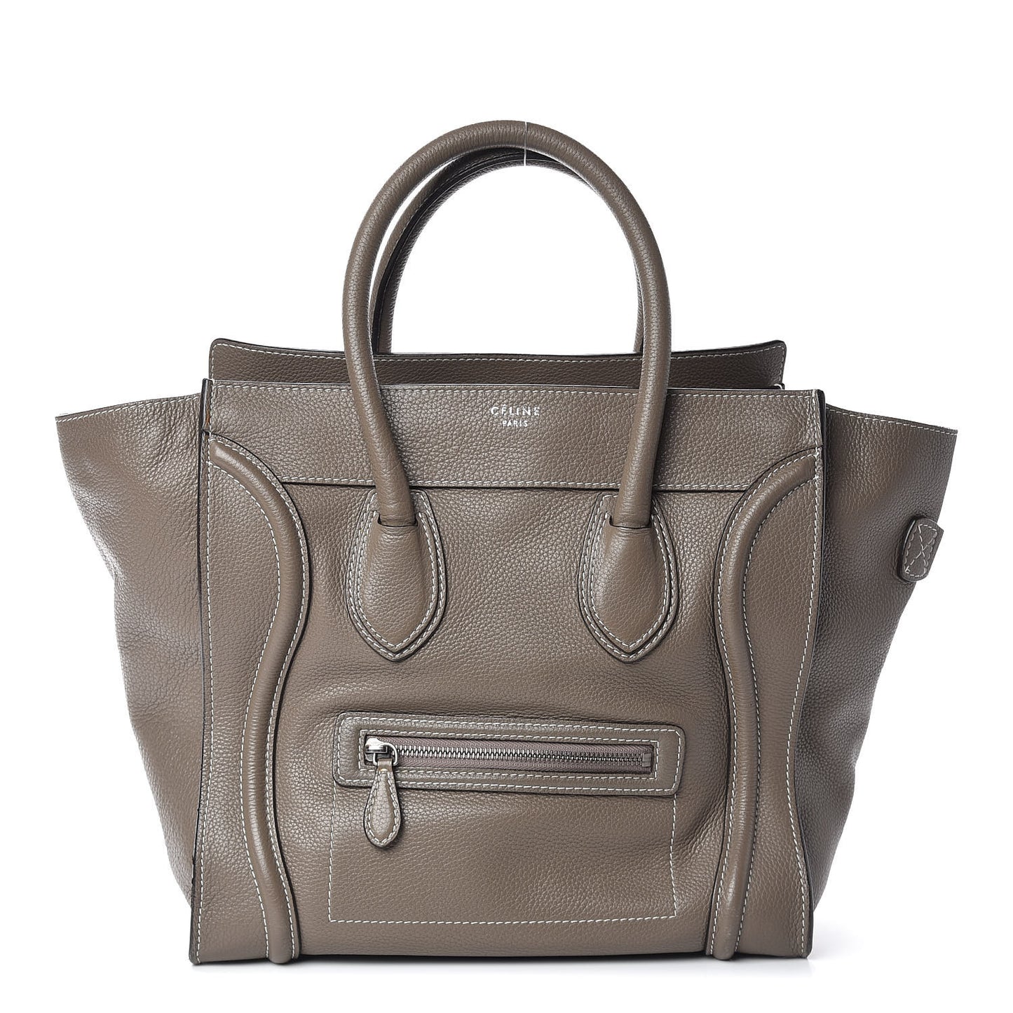 Drummed Calfskin Mini Luggage Souris