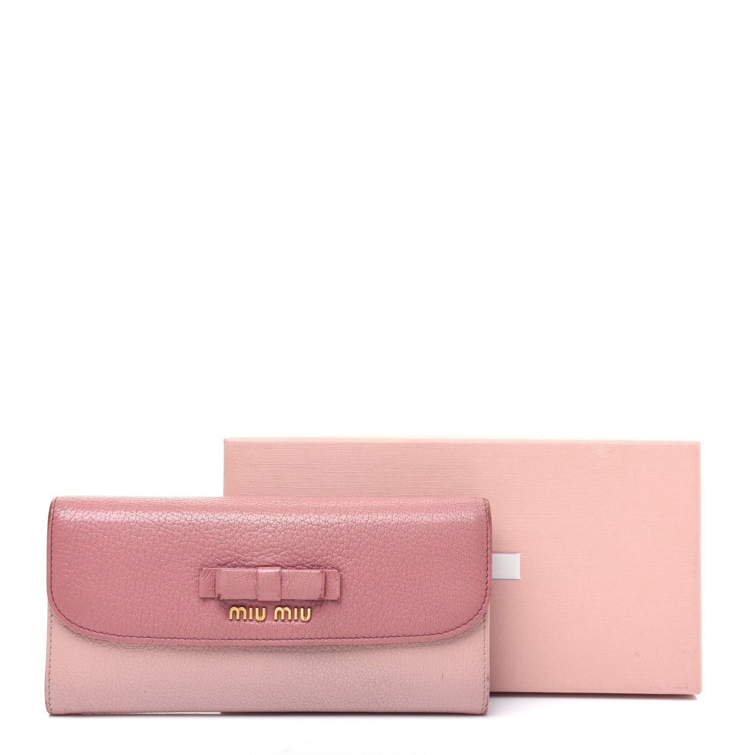 Miu Miu Goatskin Madras Bi-Color Continental Wallet Anticho Orchidea 26 of 26