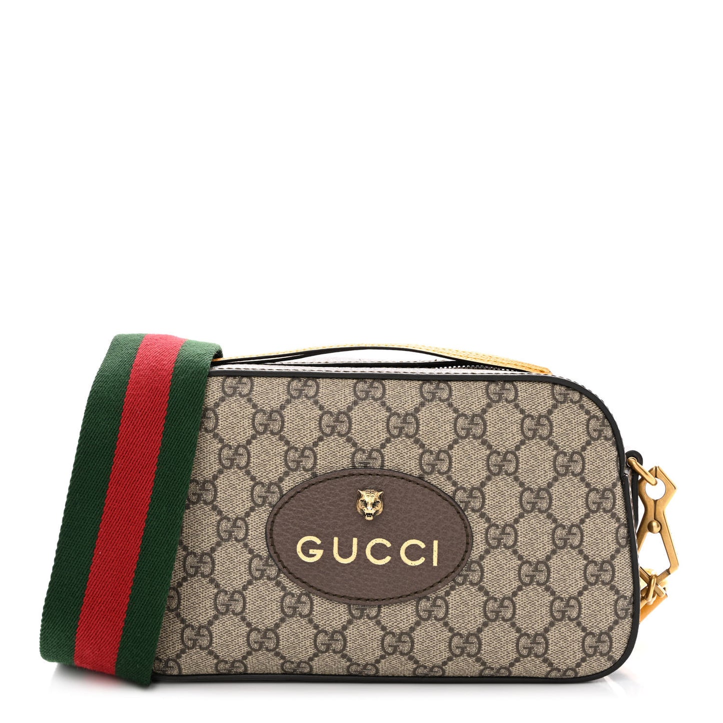 GG Supreme Monogram Web Neo Vintage Shoulder Bag Beige New Acero Crop
