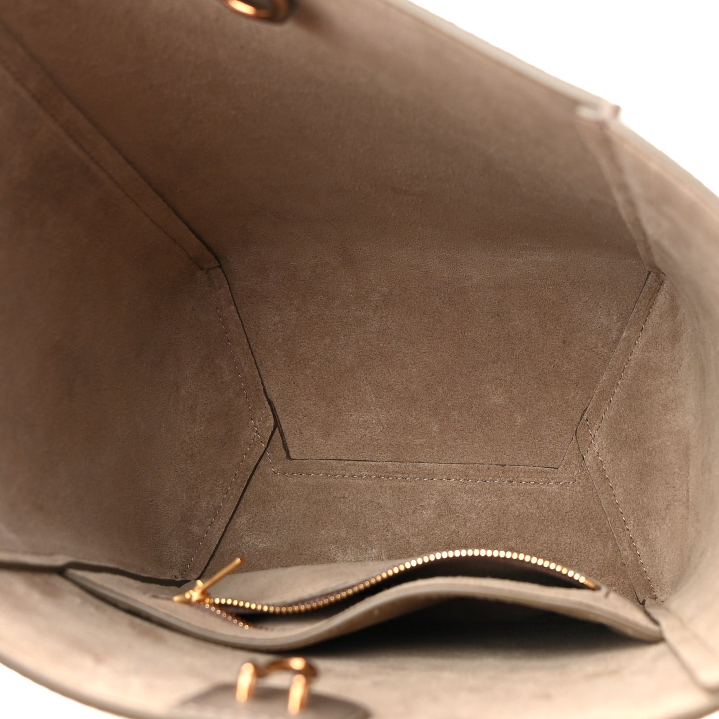 Soft Grained Calfskin Small Sangle Bucket Bag Taupe
