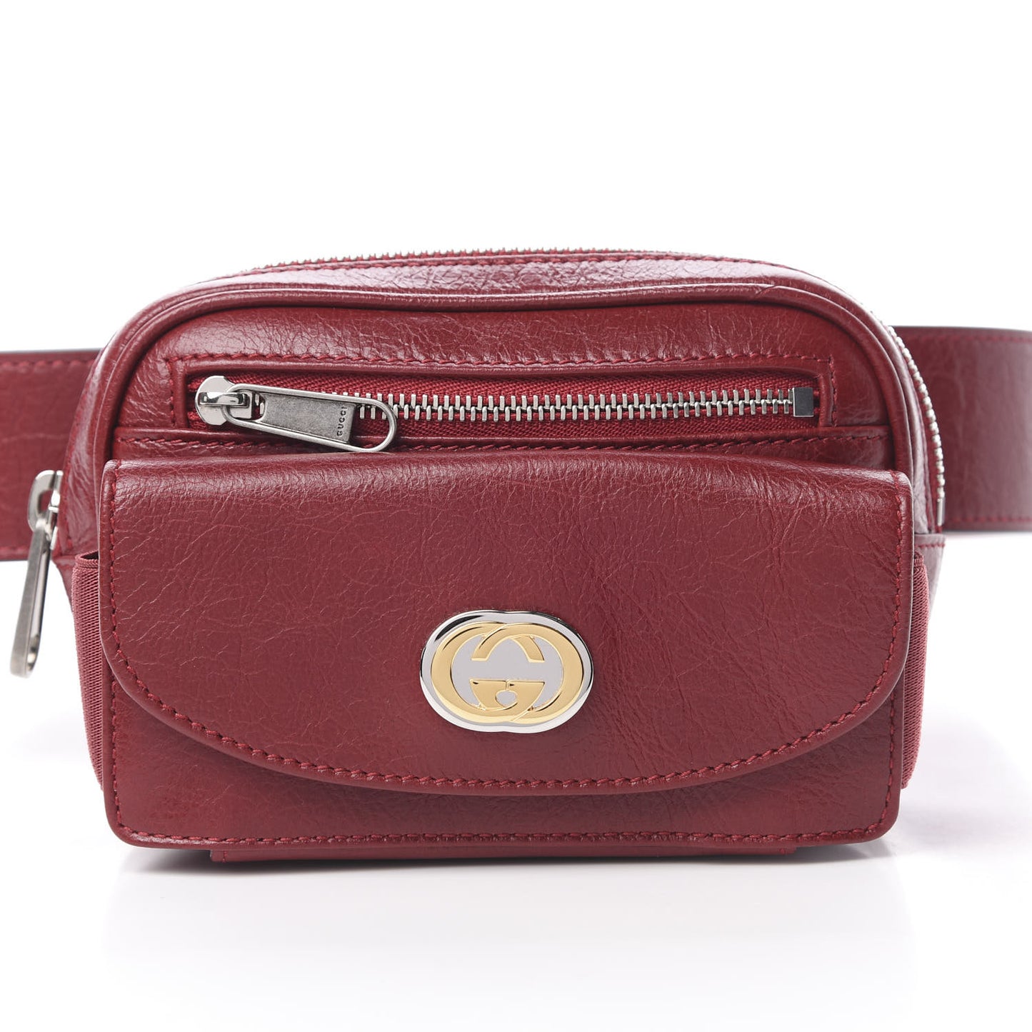 Fluffy Calfskin Mini Morpheus Belt Bag Red